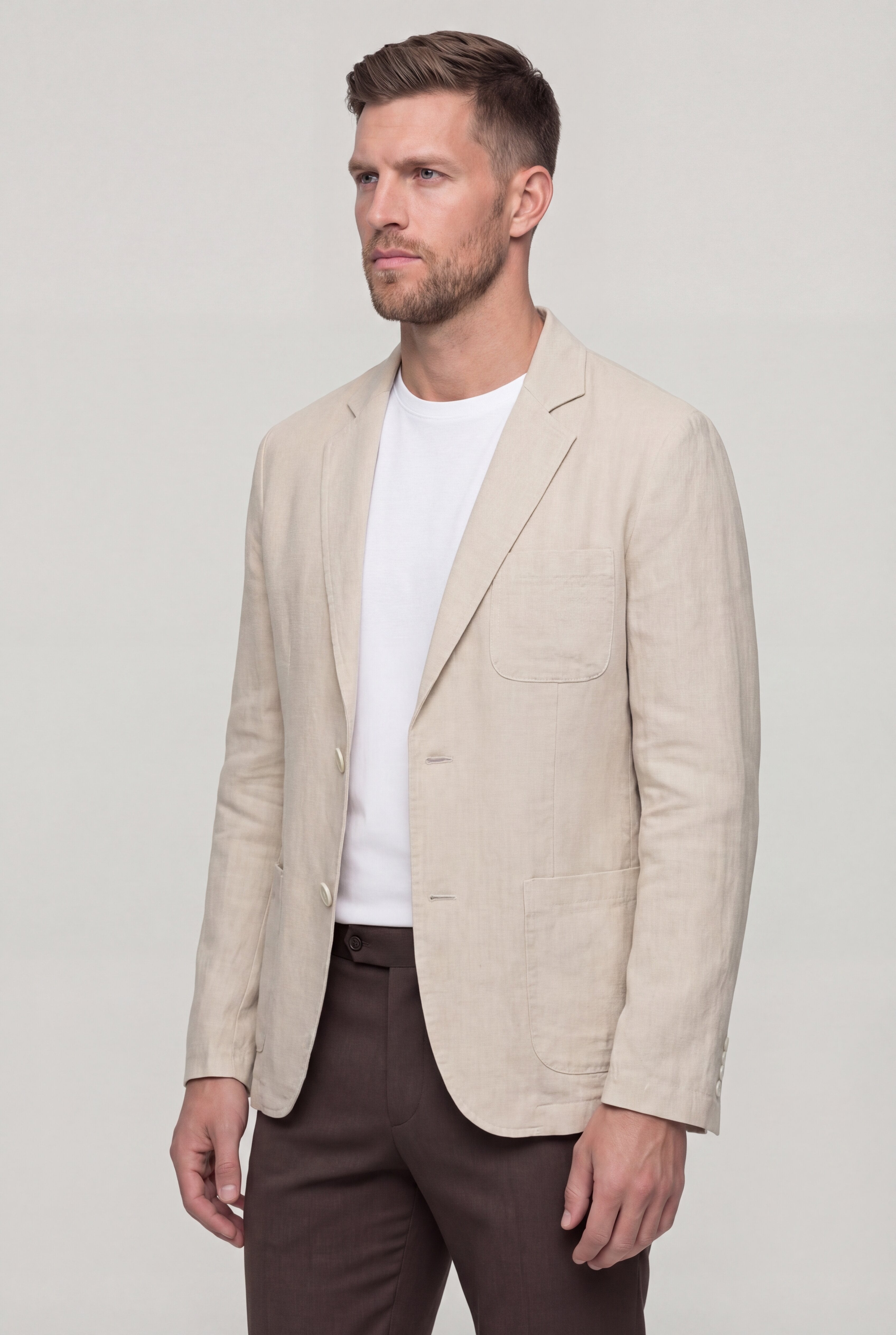 VANTOIR LINEN BLAZER – OFF WHITE