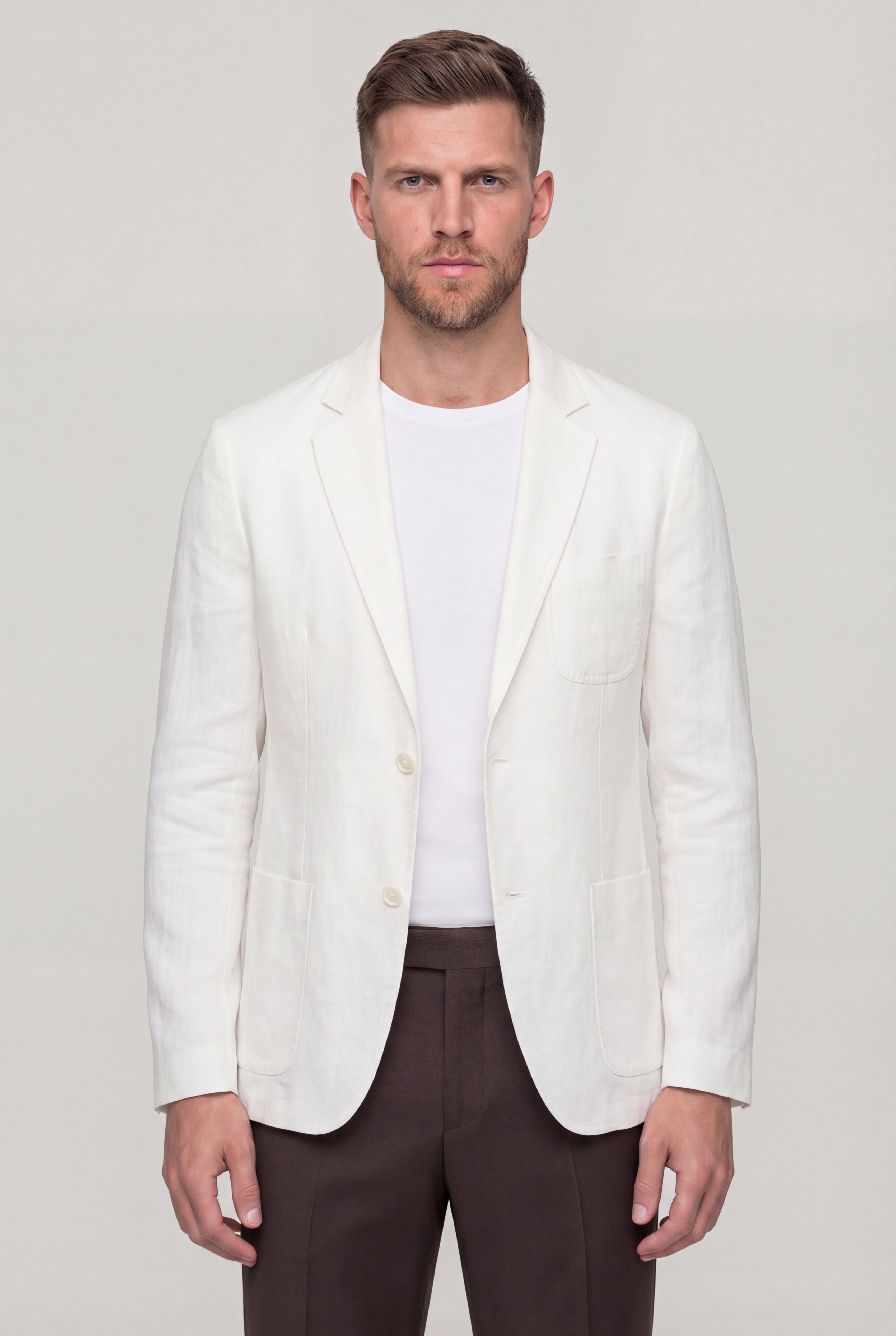 VANTOIR LINEN BLAZER – WHITE