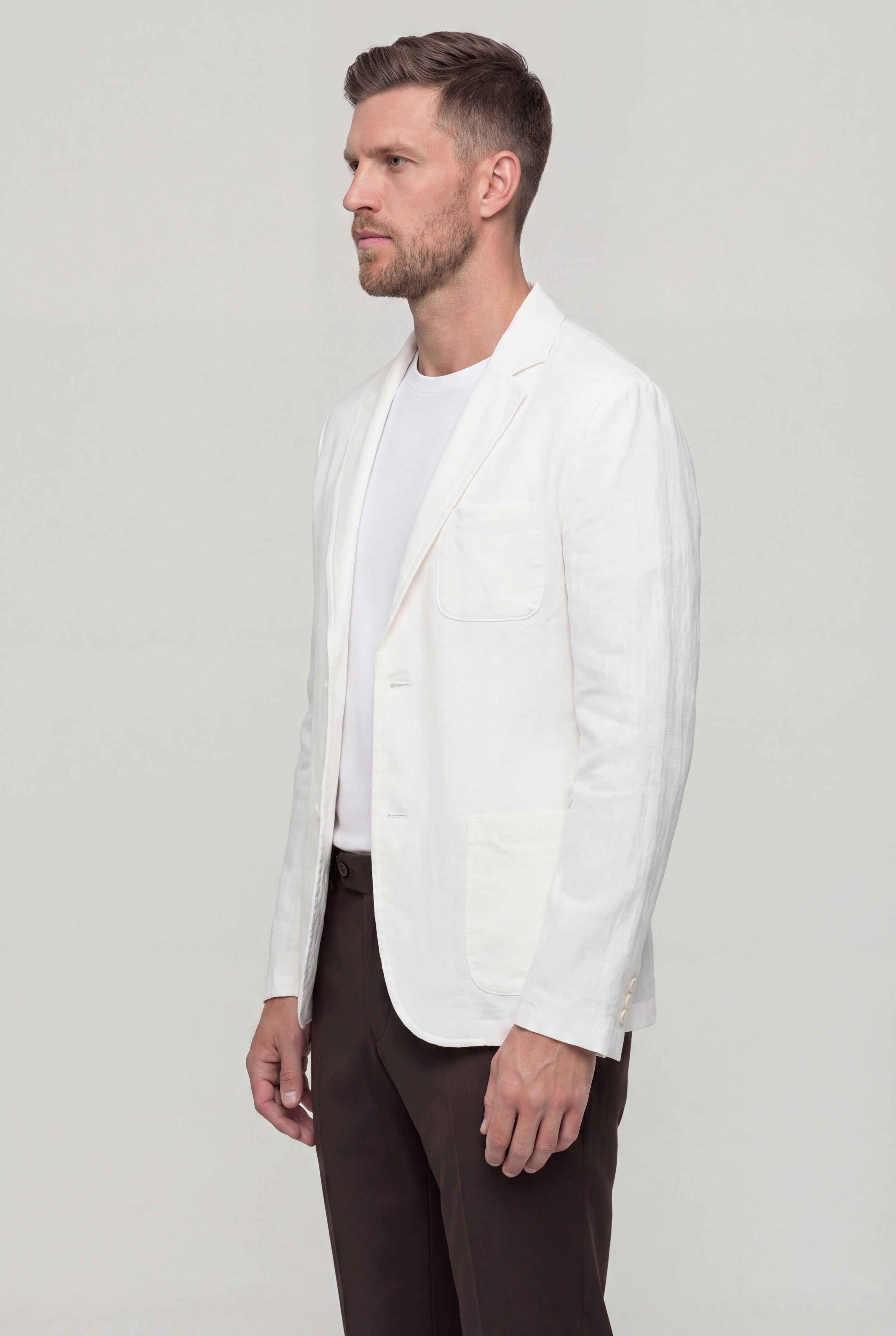 VANTOIR LINEN BLAZER – WHITE