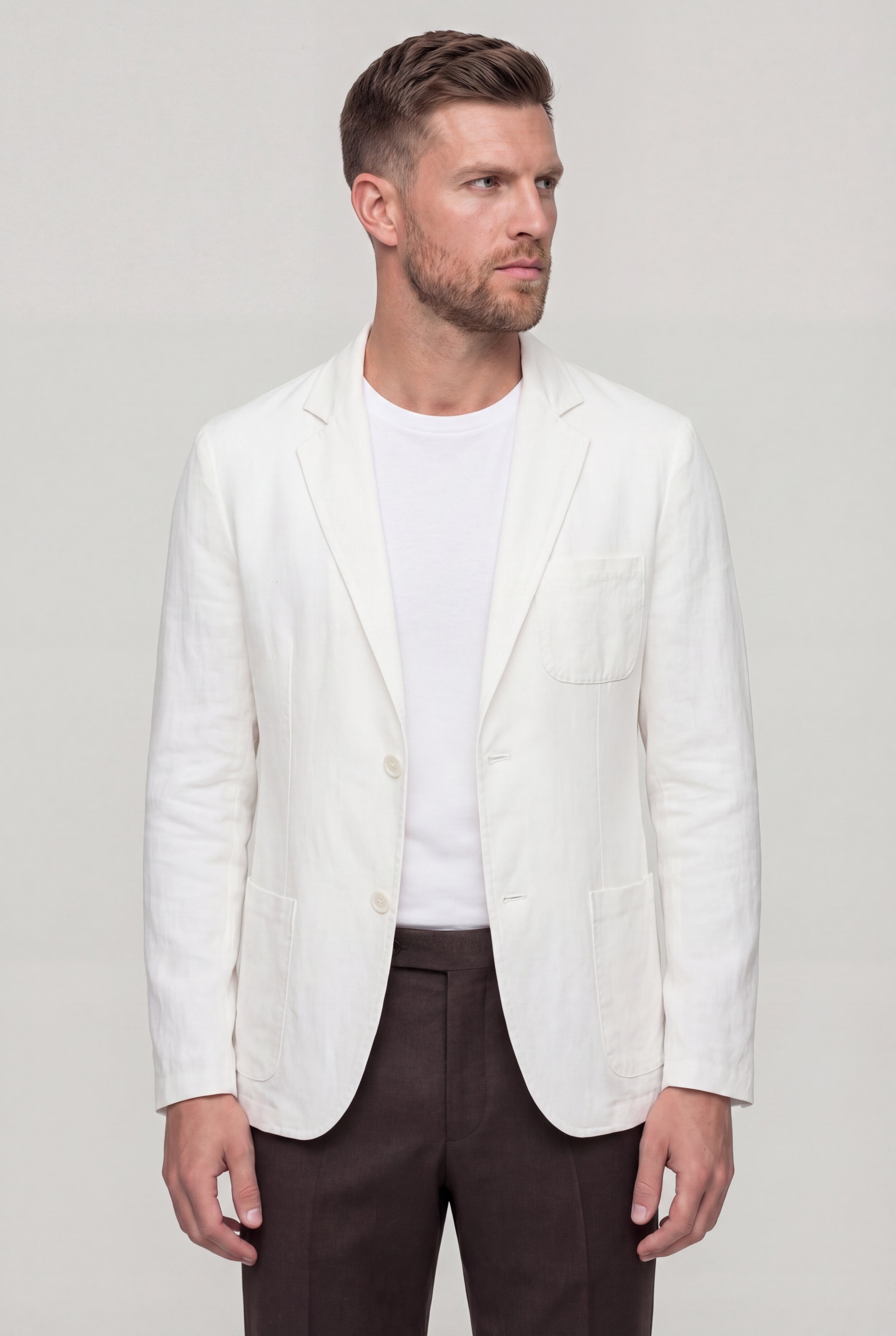VANTOIR LINEN BLAZER – WHITE