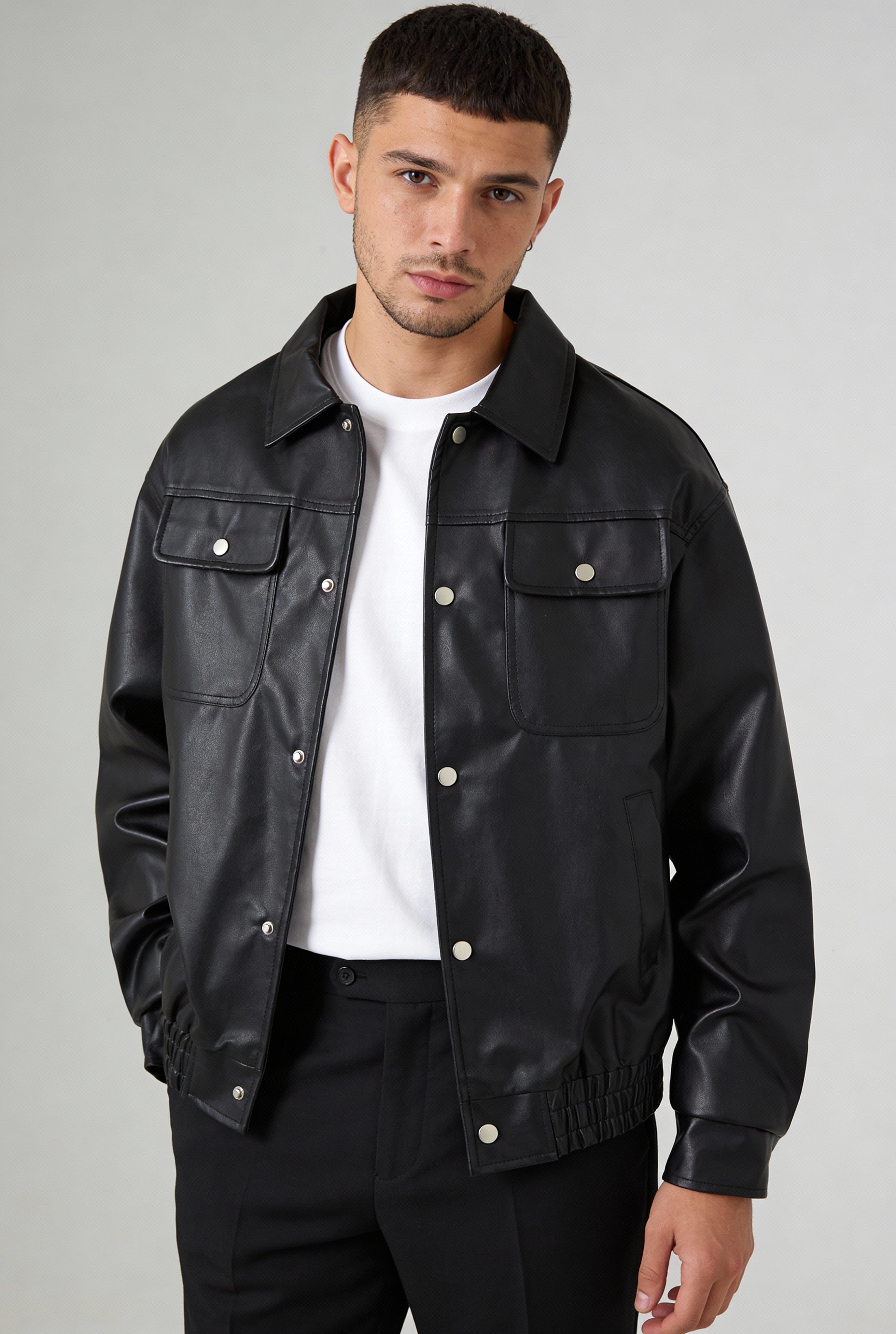 VARELON LEATHER JACKET – BLACK