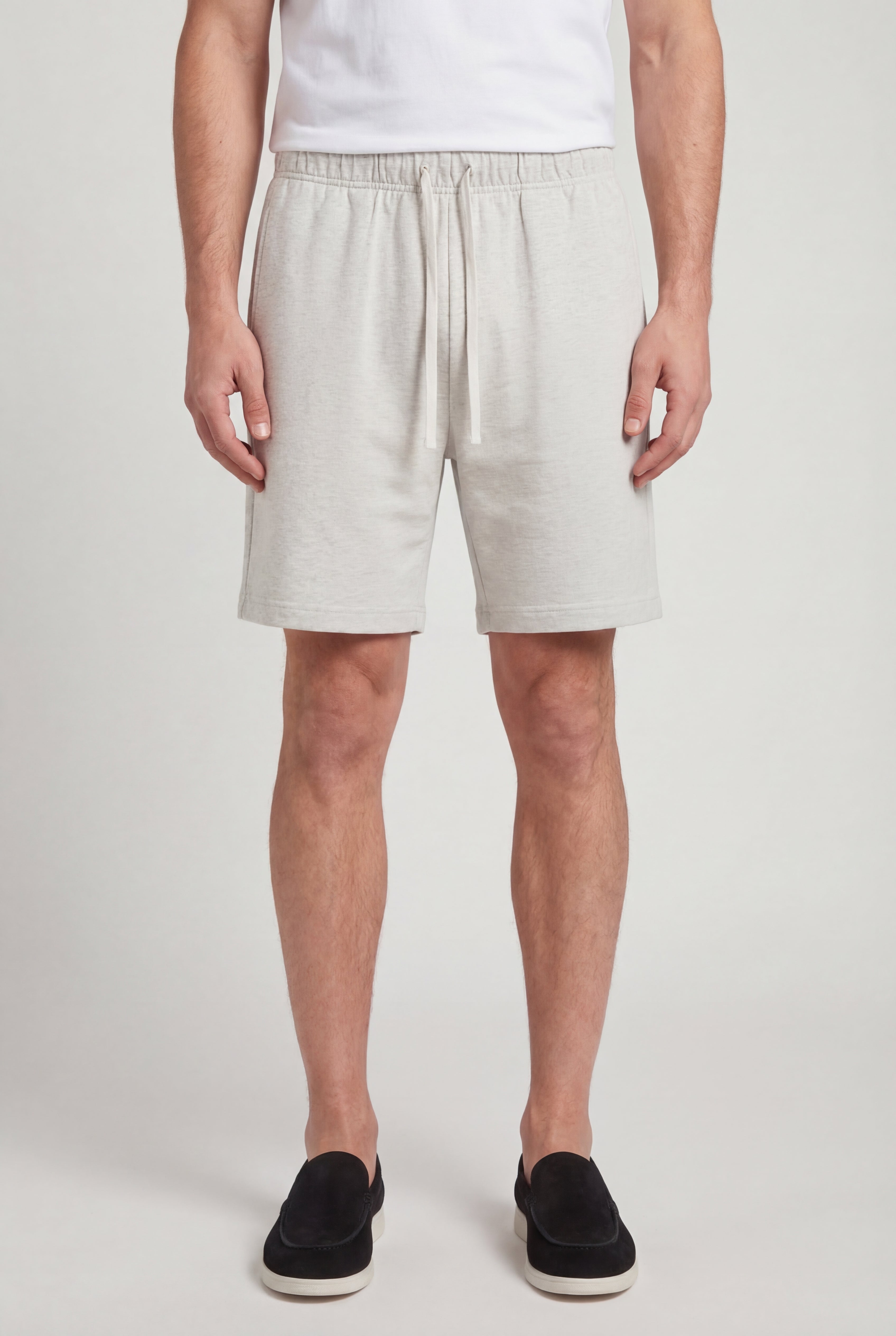 VELTRYN COTTON DRAWSTRING SHORTS – GRAY
