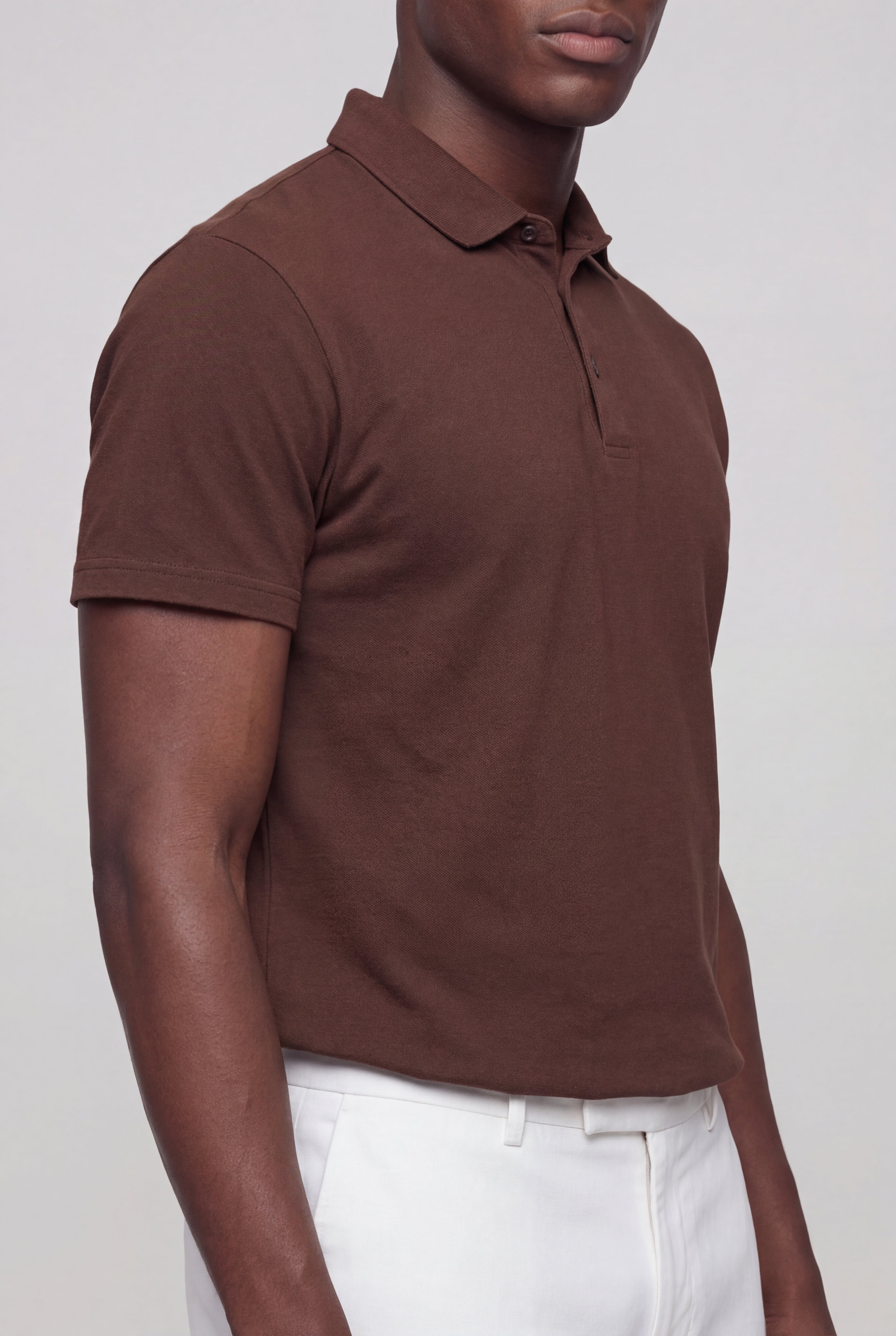 VERANO COTTON POLO SHIRT – BROWN