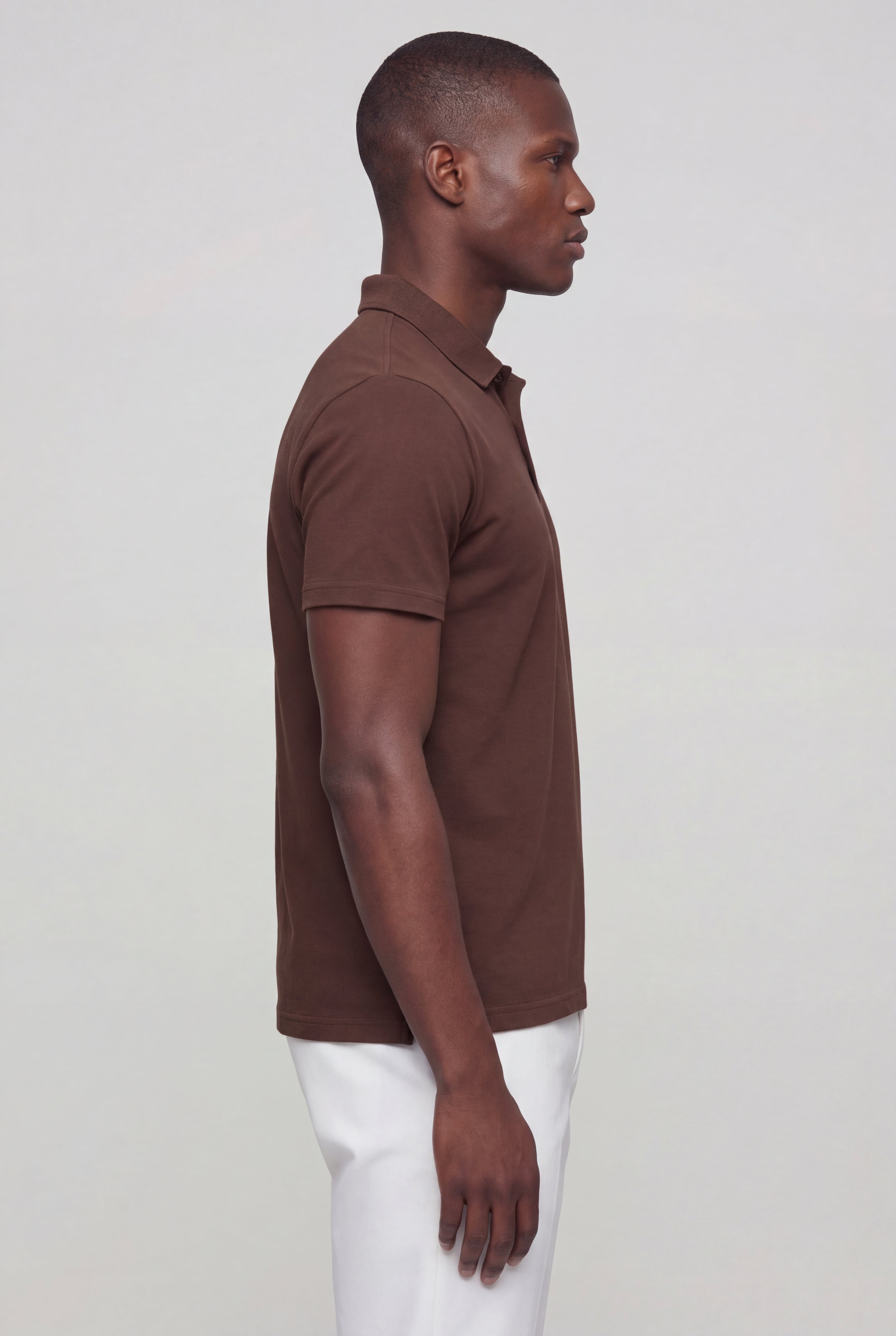 VERANO COTTON POLO SHIRT – BROWN