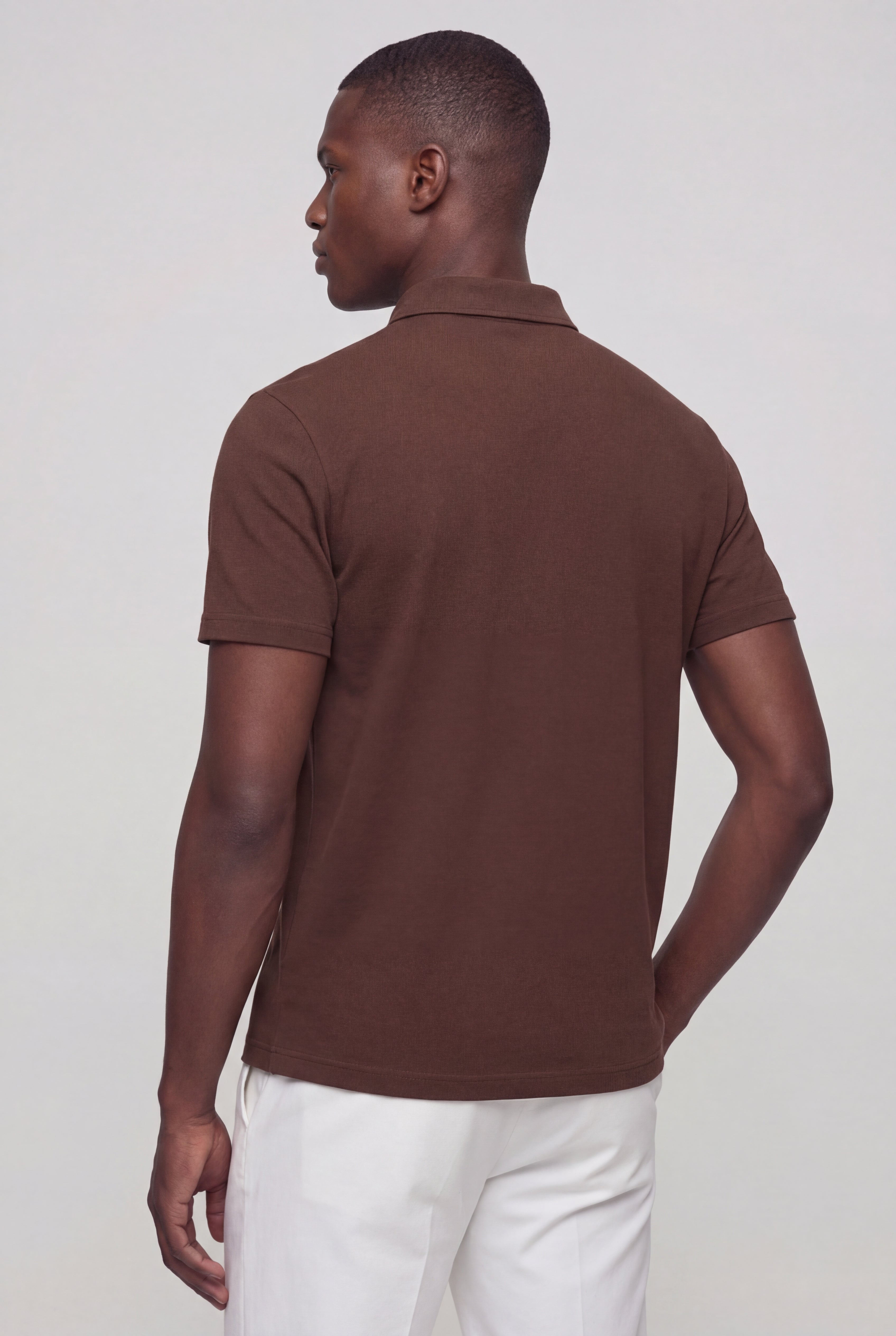 VERANO COTTON POLO SHIRT – BROWN