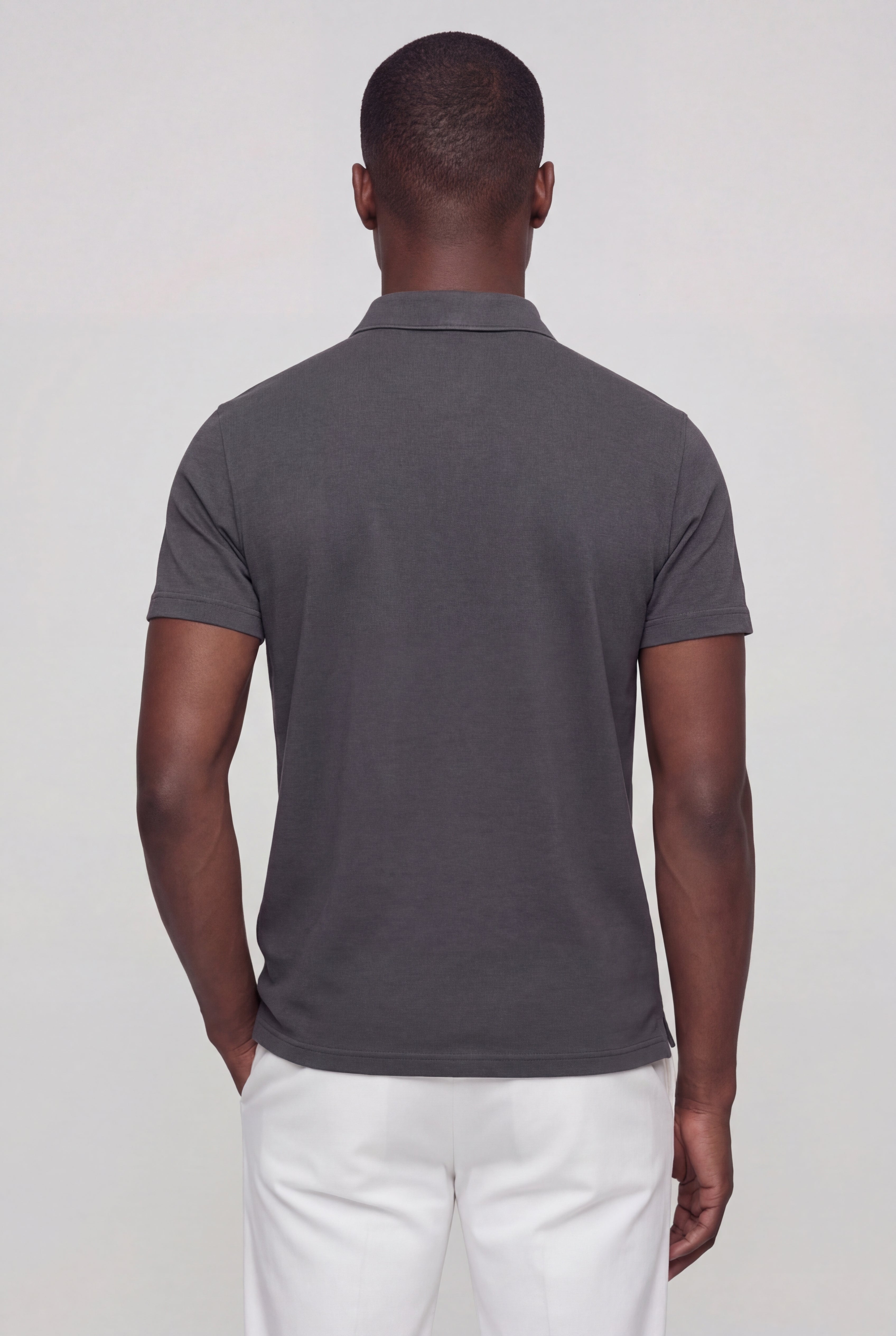 VERANO COTTON POLO SHIRT – GRAY