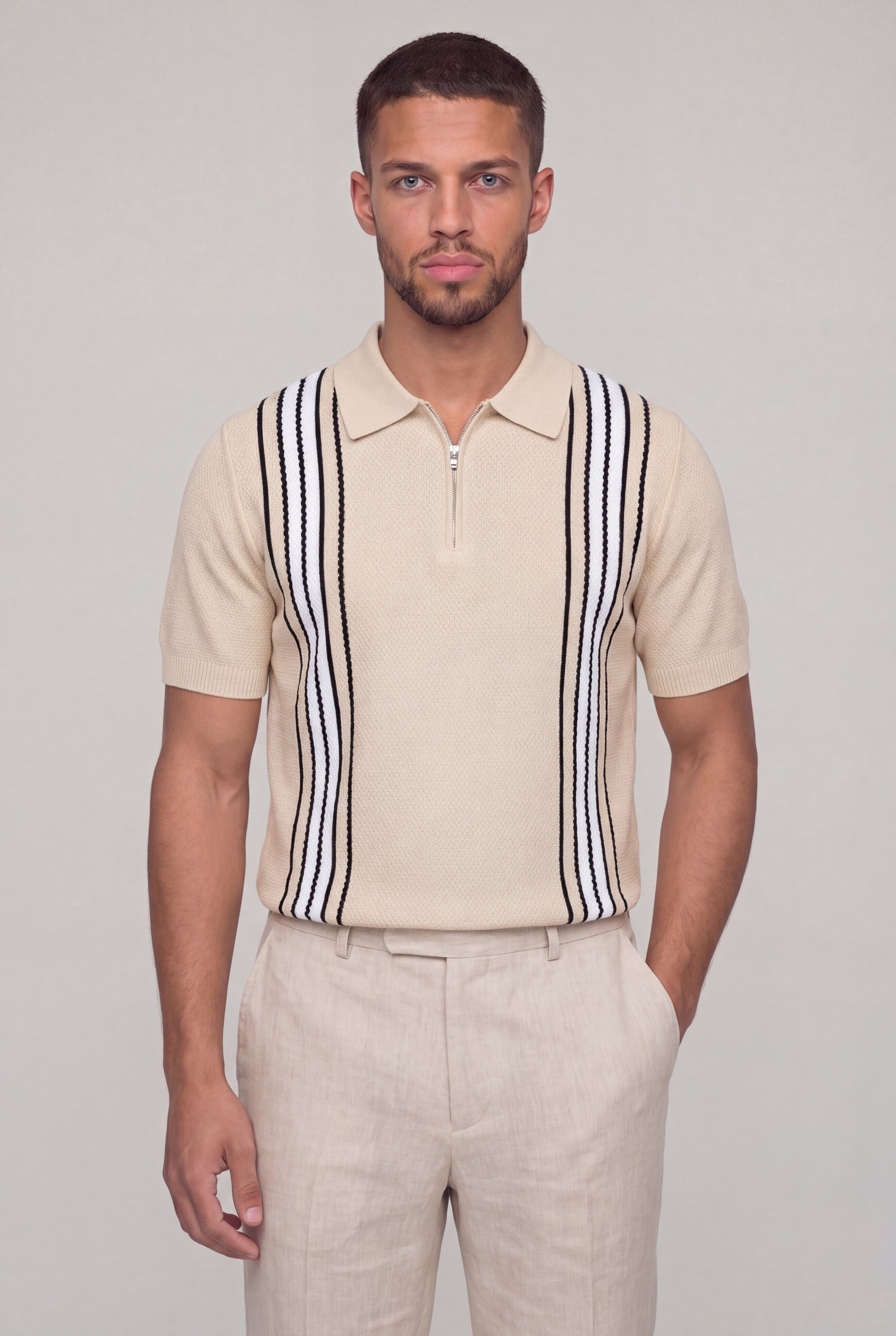 VIREX ZIP POLO – APRICOT
