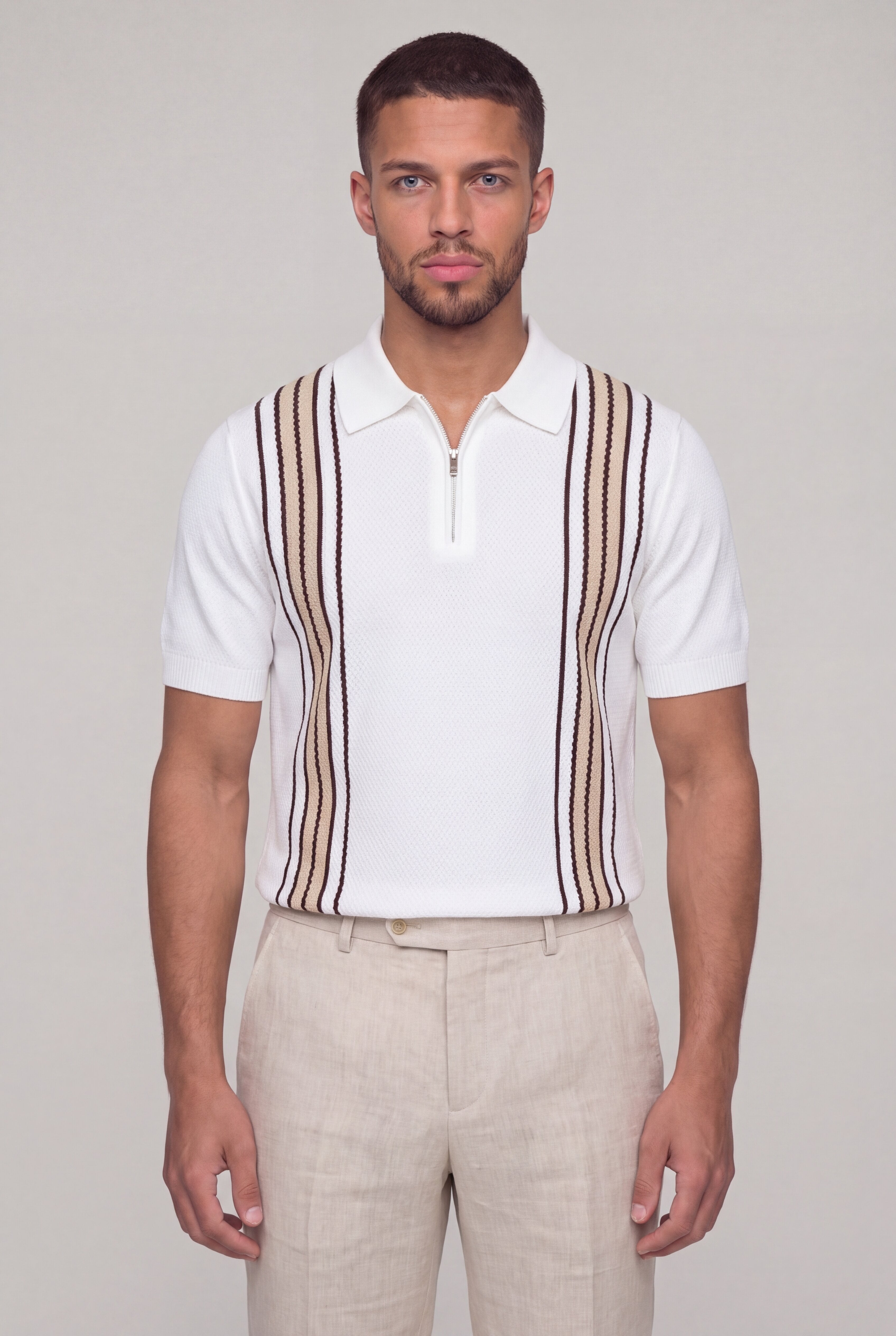 VIREX ZIP POLO – WHITE
