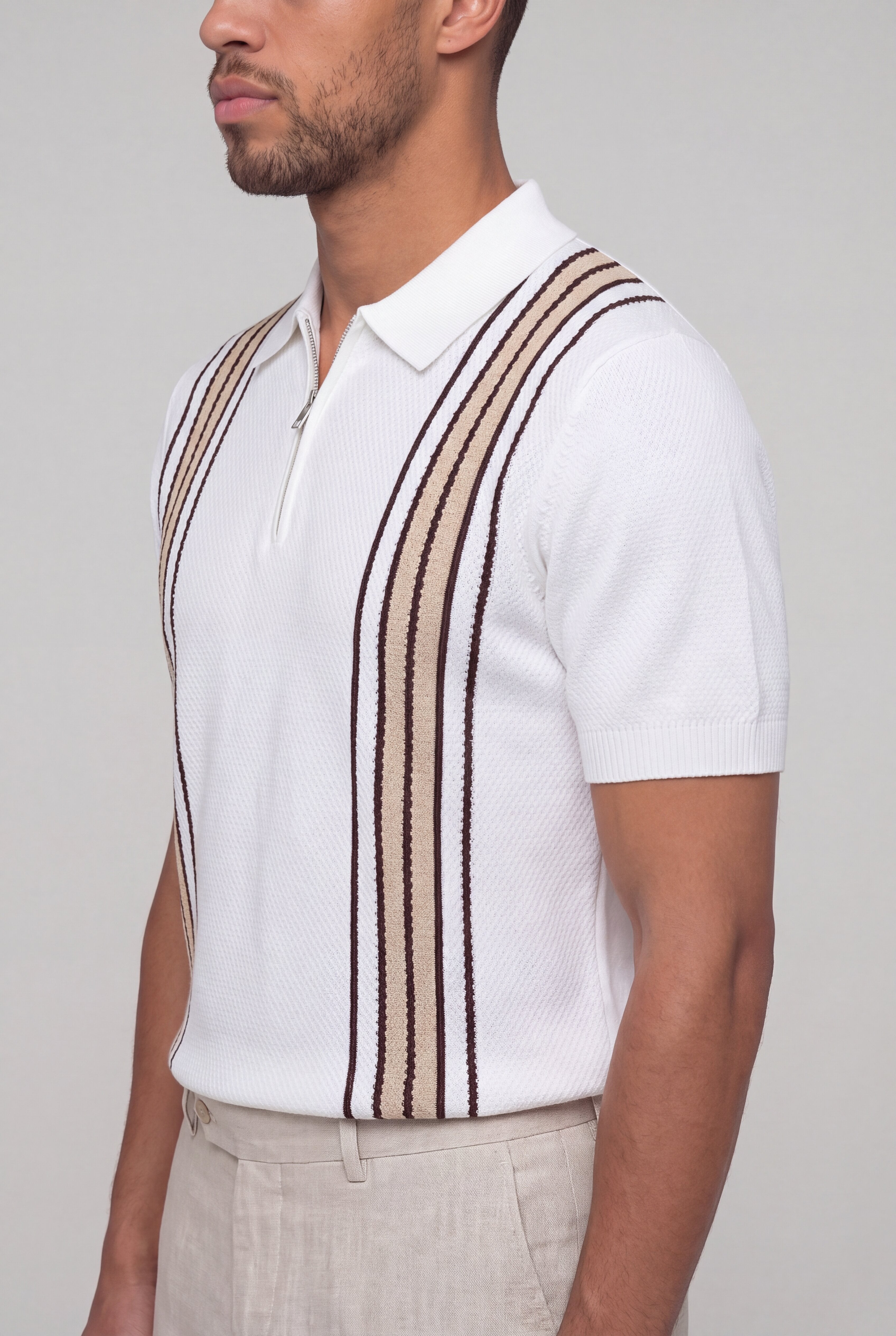 VIREX ZIP POLO – WHITE