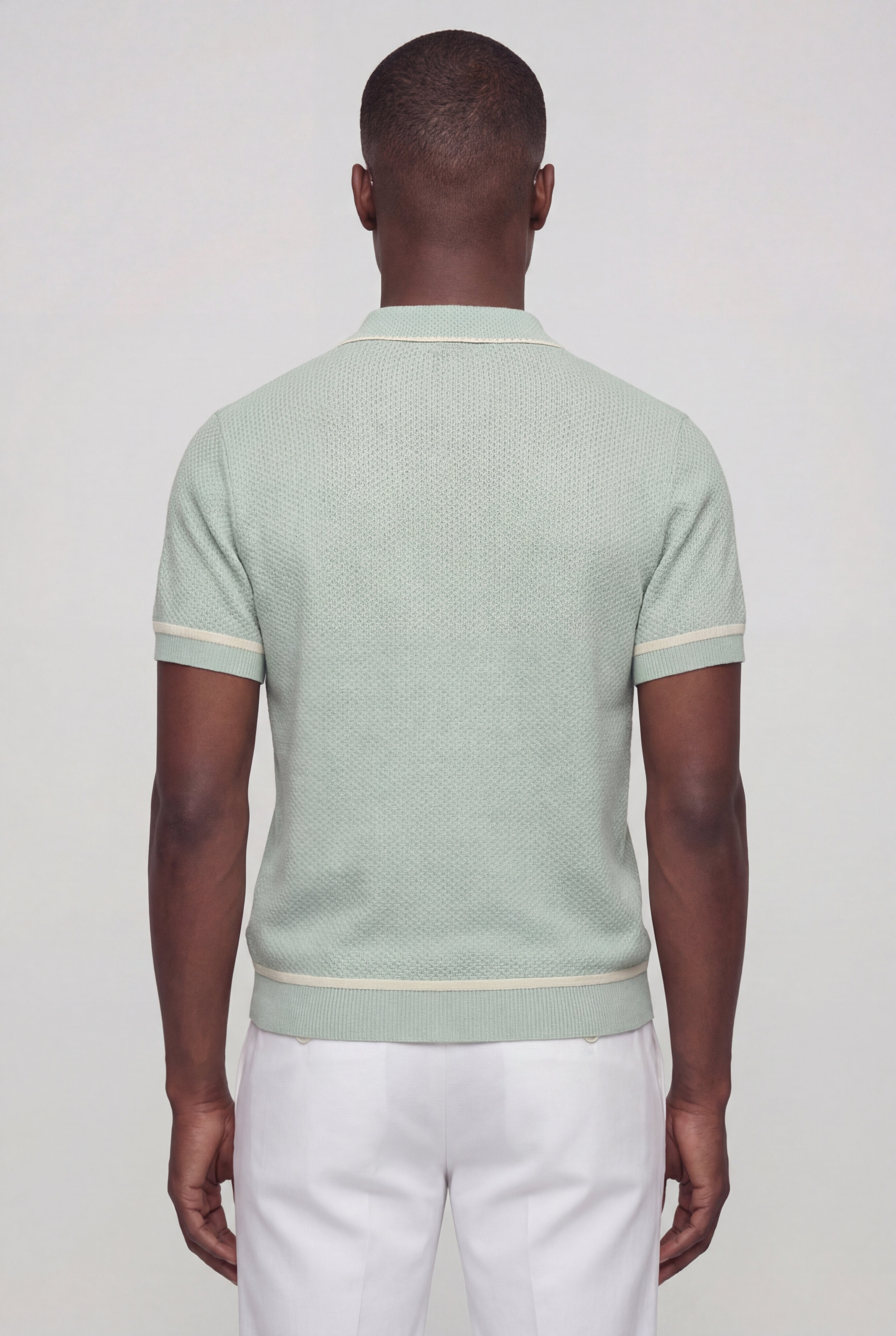 ZANECRO TEXTURED KNIT SHIRT – GREEN