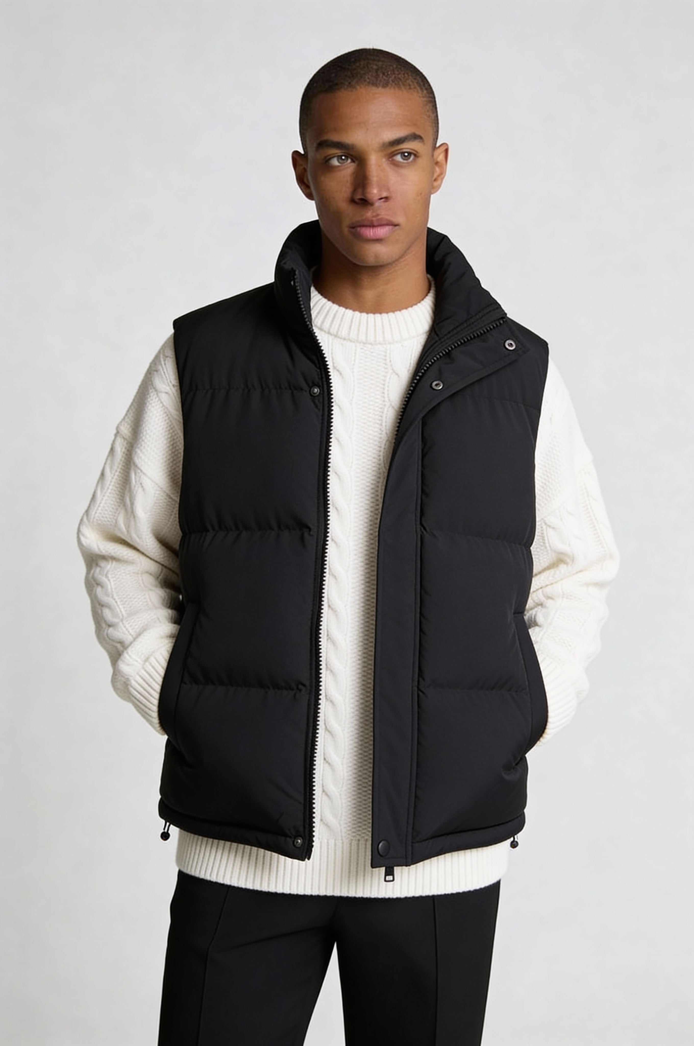 ZAYREN PUFFER VEST – BLACK