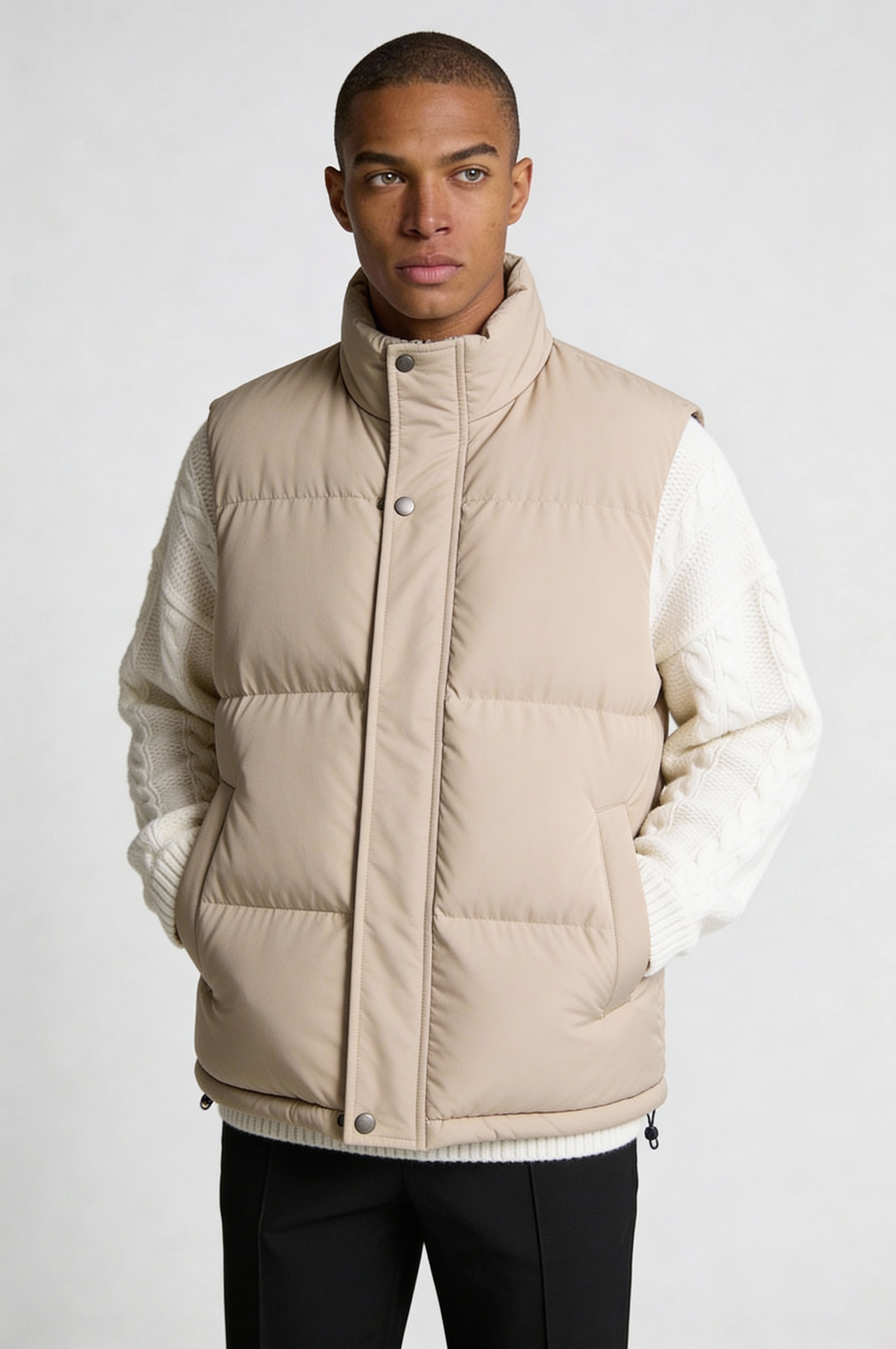 ZAYREN PUFFER VEST – KHAKI