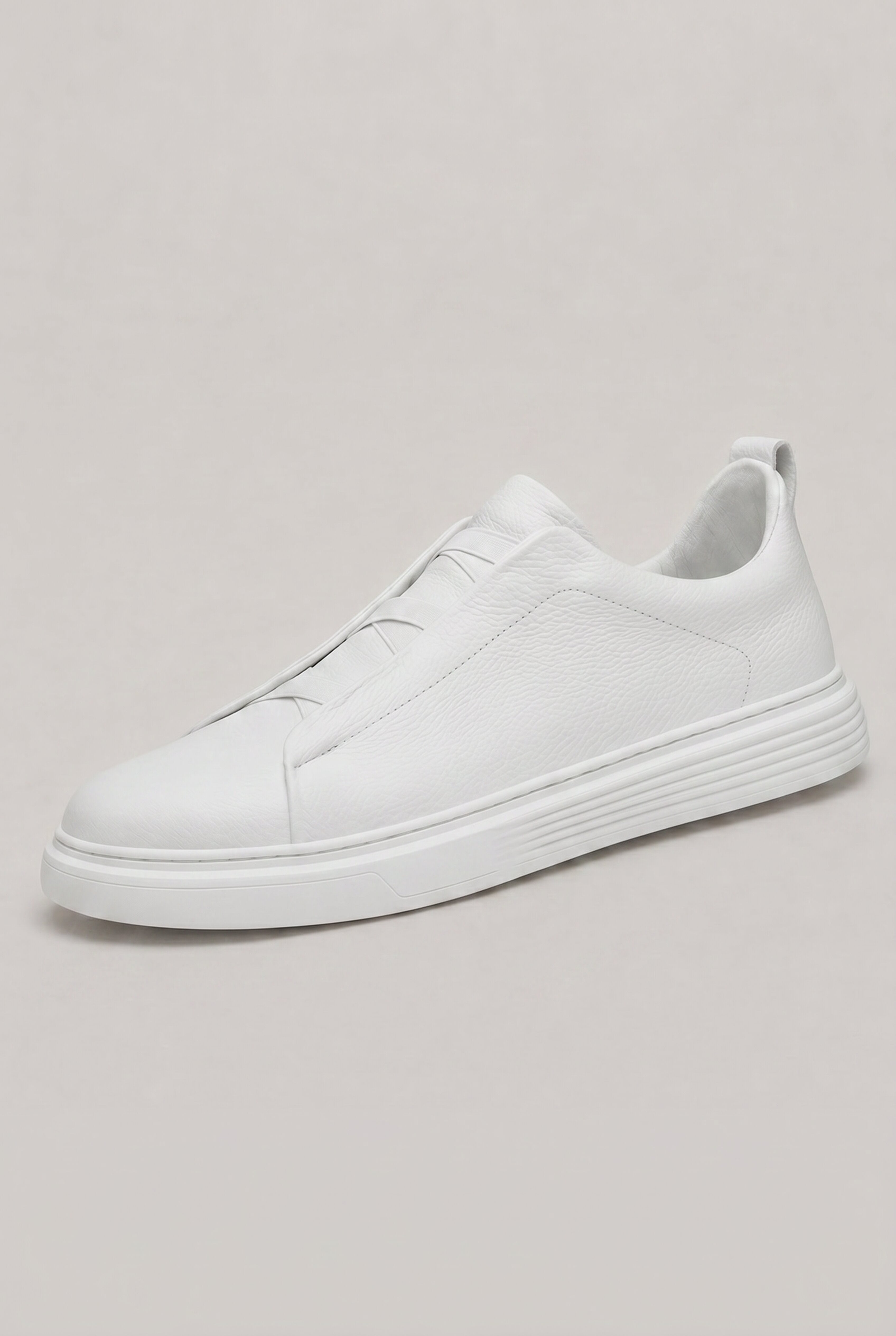 ZENTHROX LEATHER SNEAKERS – WHITE