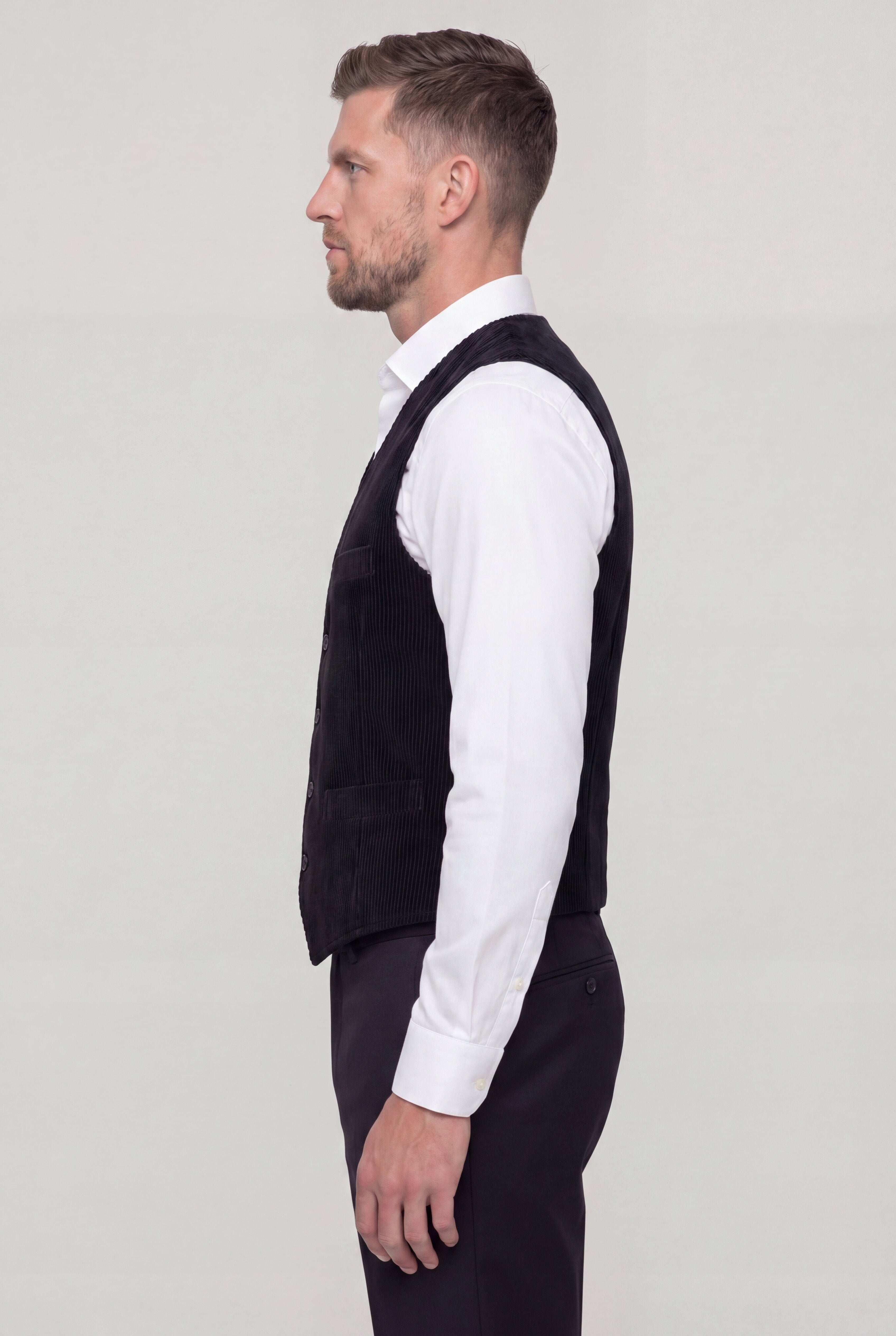ZENTHRO CASUAL VEST - BLACK