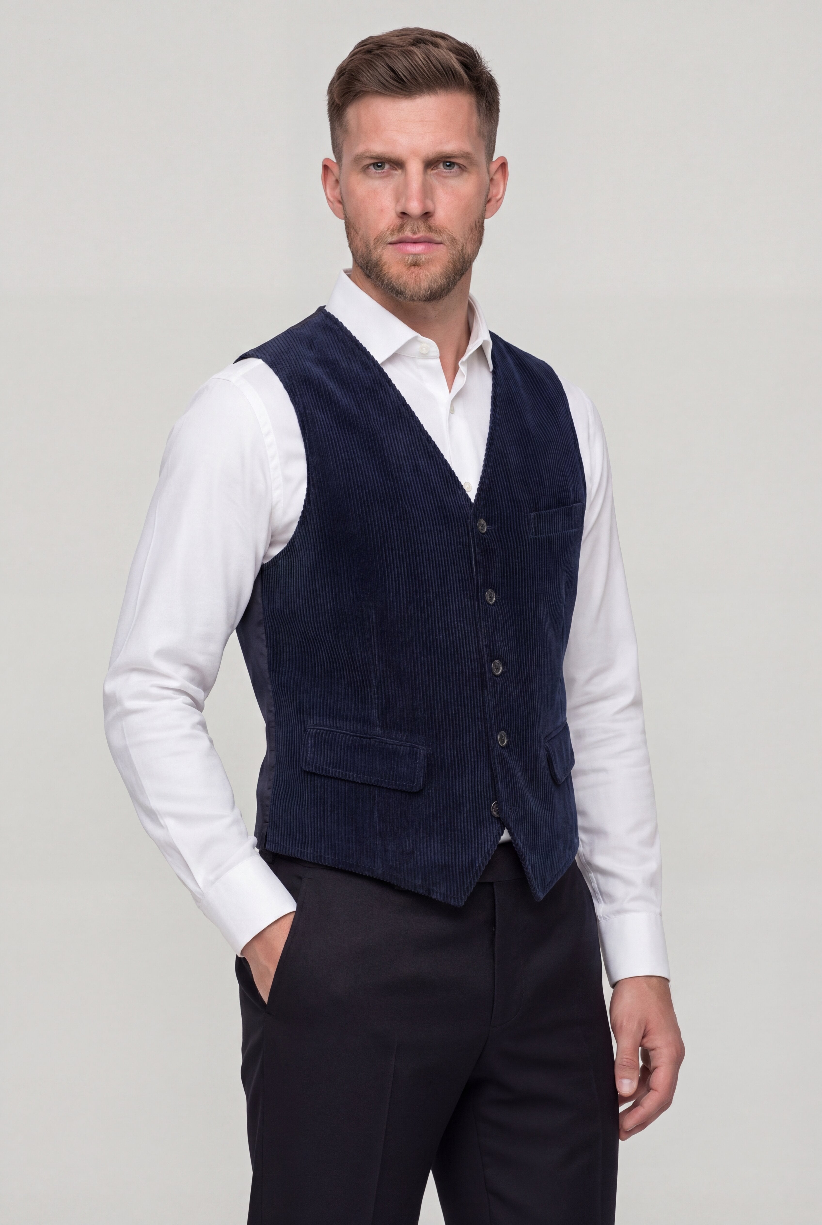 ZENTHRO CASUAL VEST - BLUE