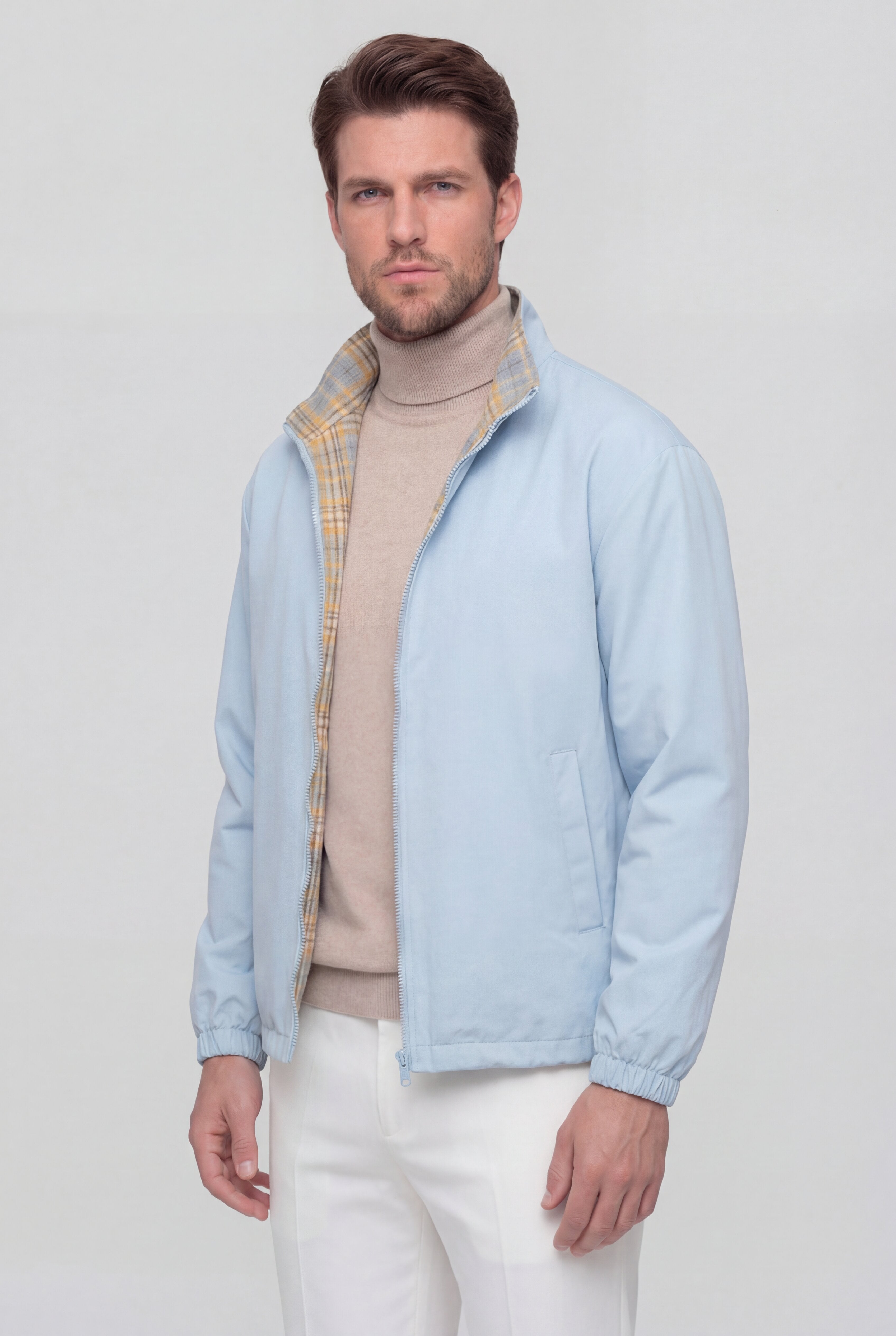 ZENVARO REVERSIBLE JACKET - BLUE