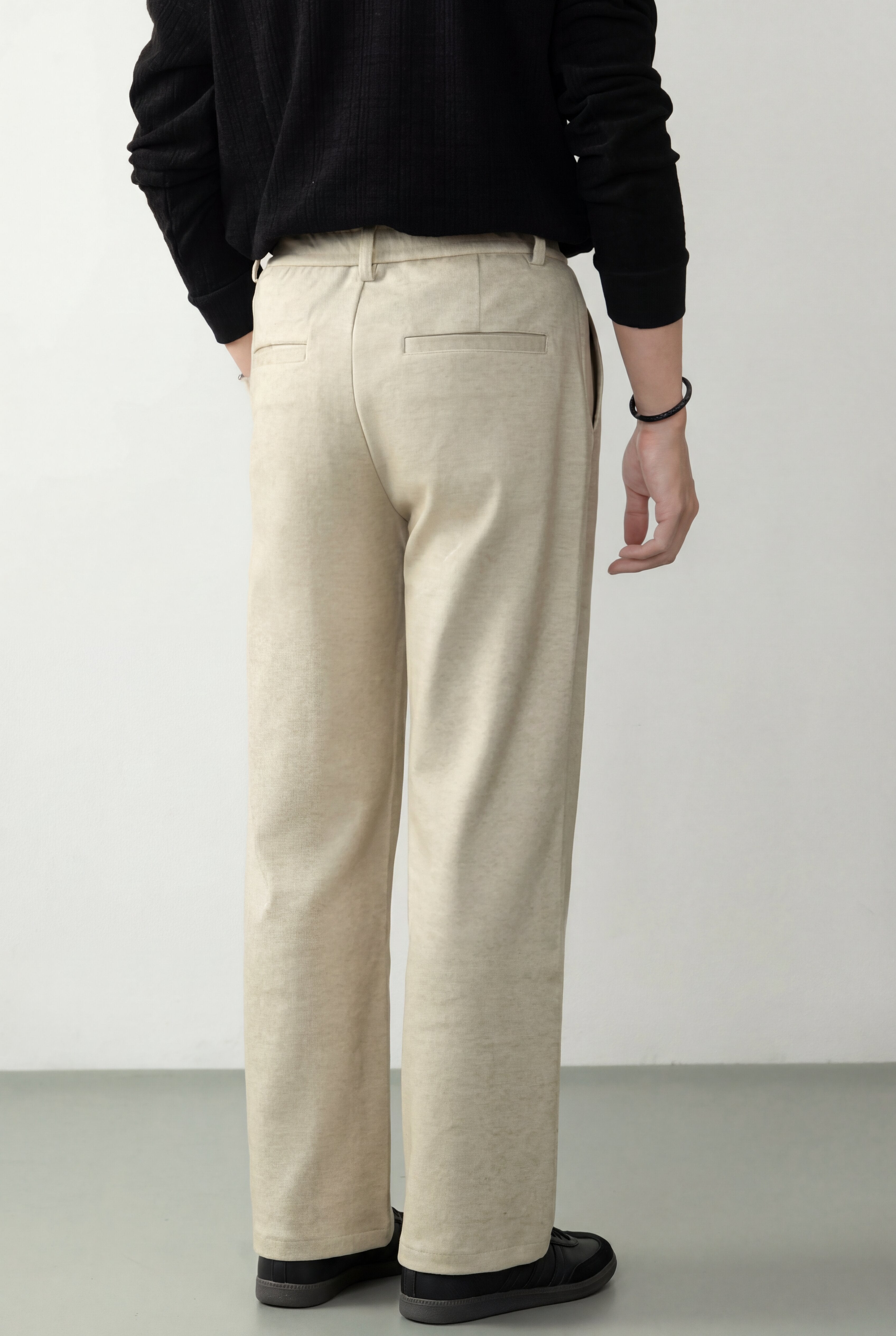 ZENVIO WOOL BLEND TROUSERS – BEIGE