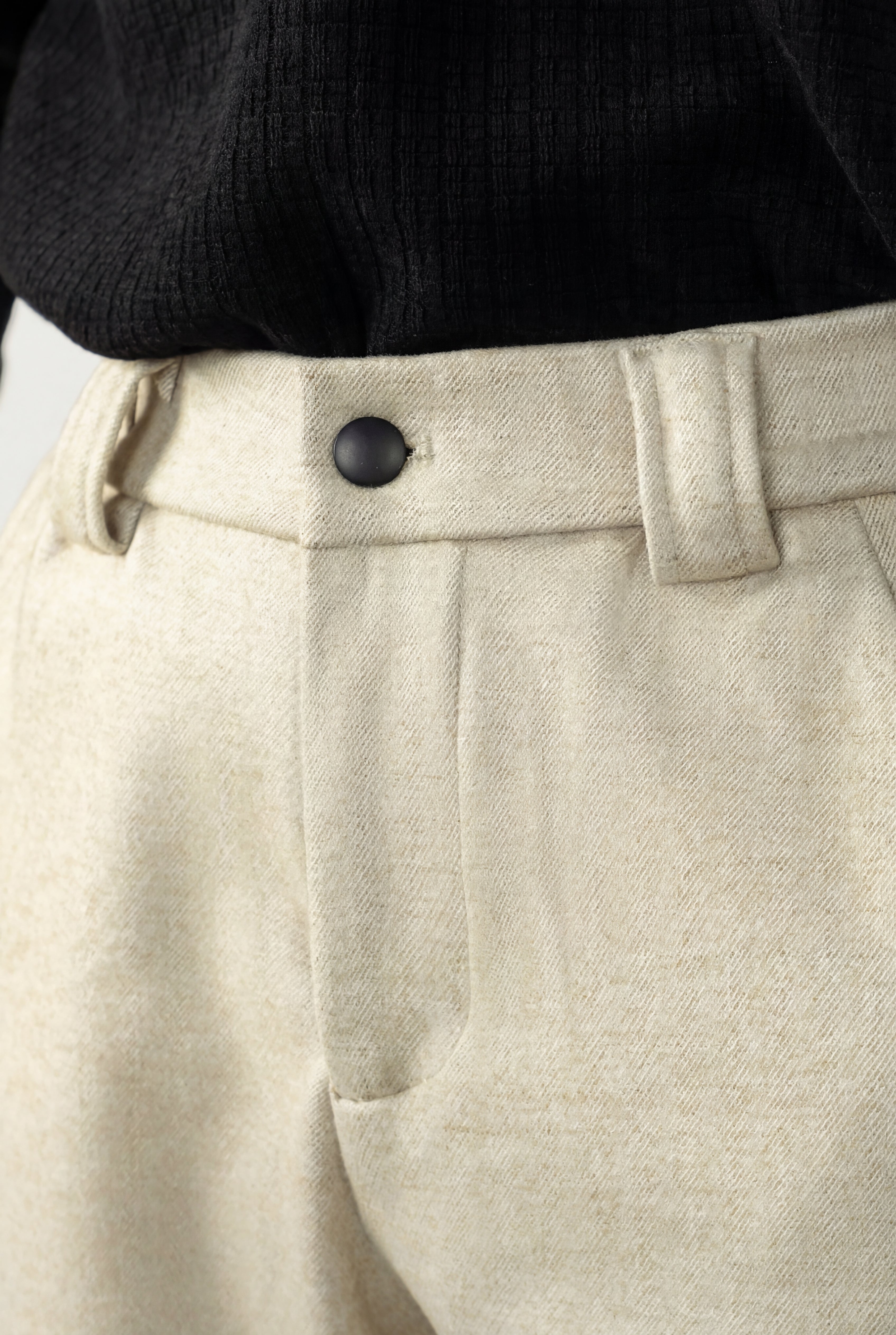 ZENVIO WOOL BLEND TROUSERS – BEIGE