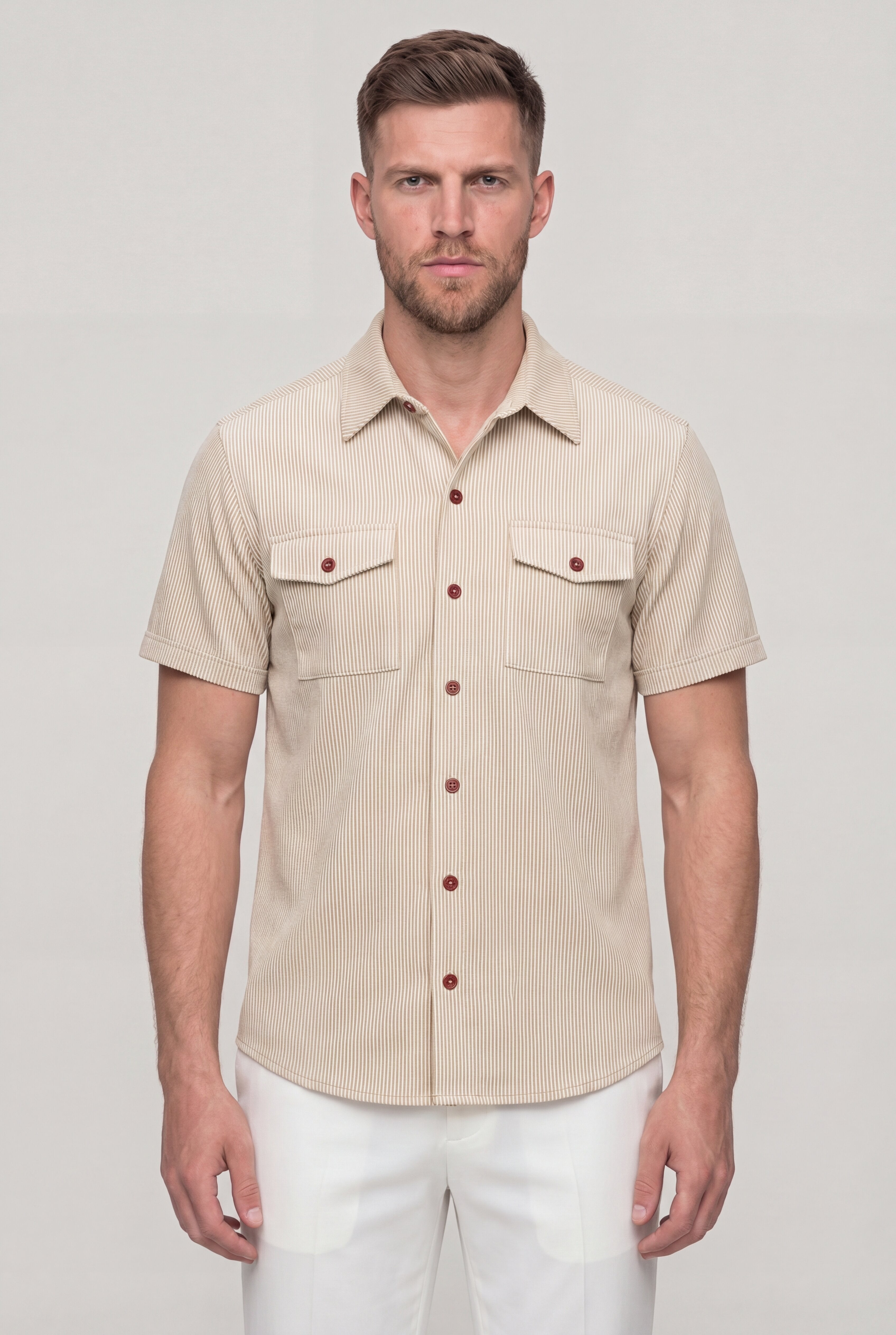 ZORVANE UTILITY SHIRT – BEIGE