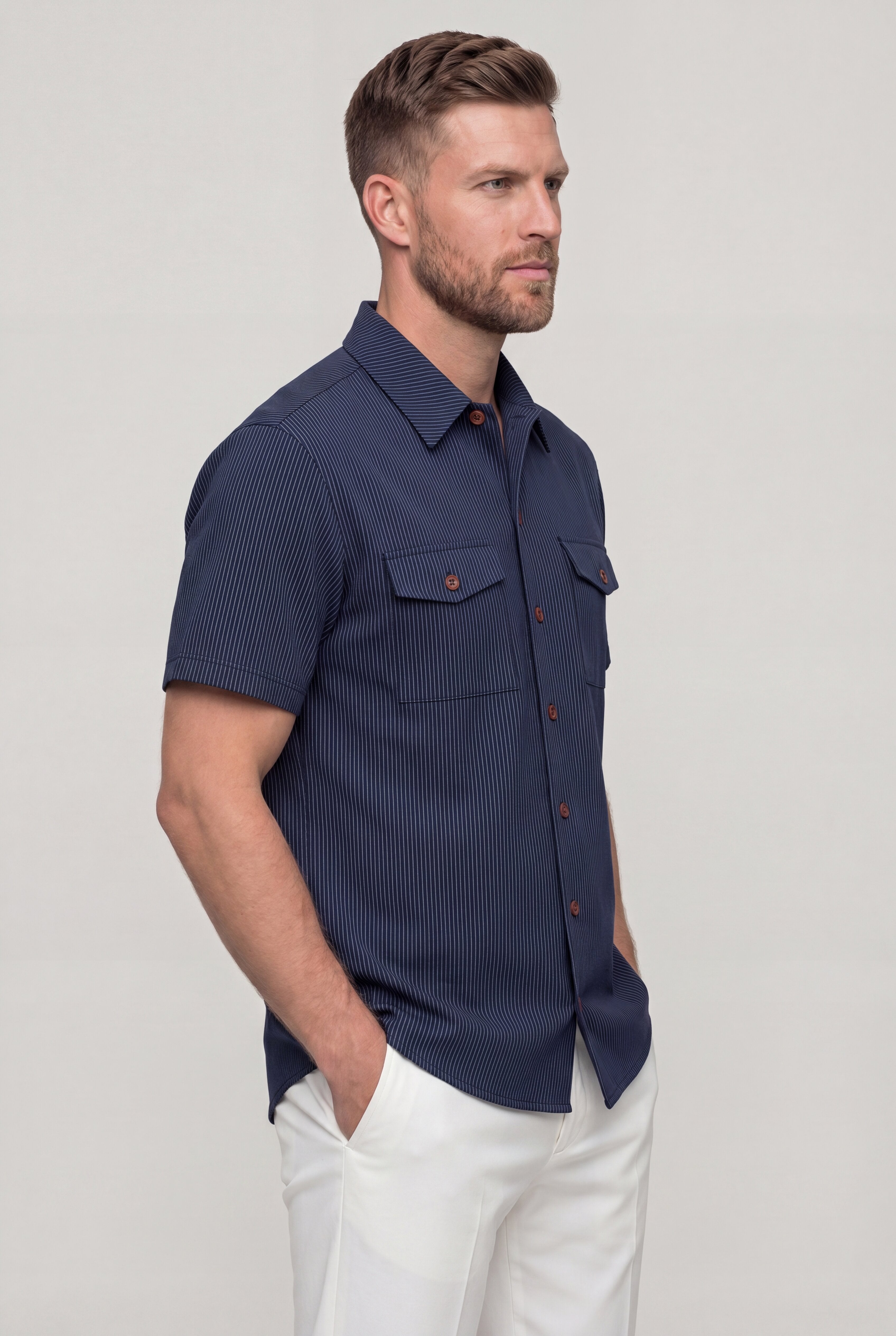 ZORVANE UTILITY SHIRT – NAVY