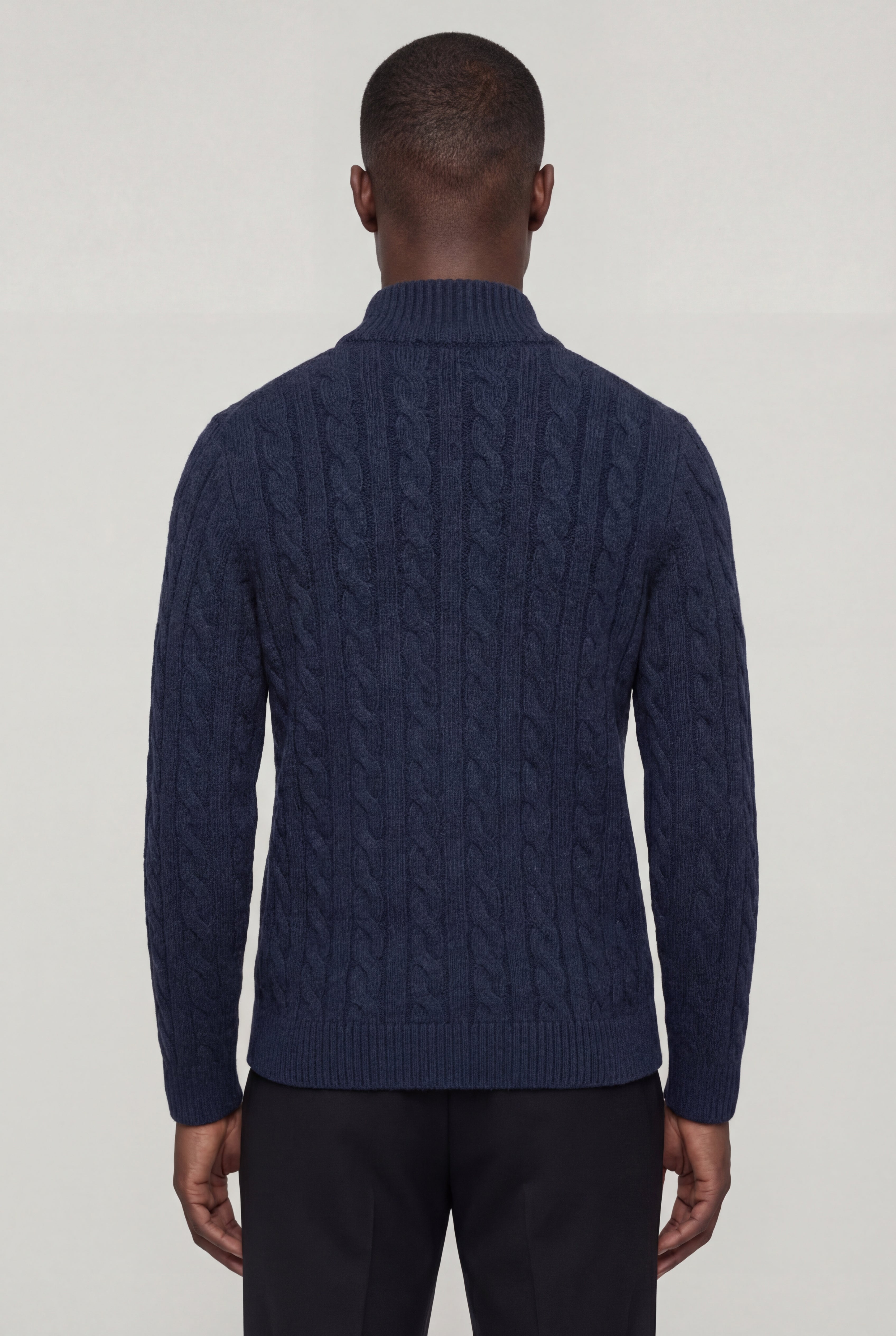 EASTON QUARTER-ZIP SWEATER – NAVY