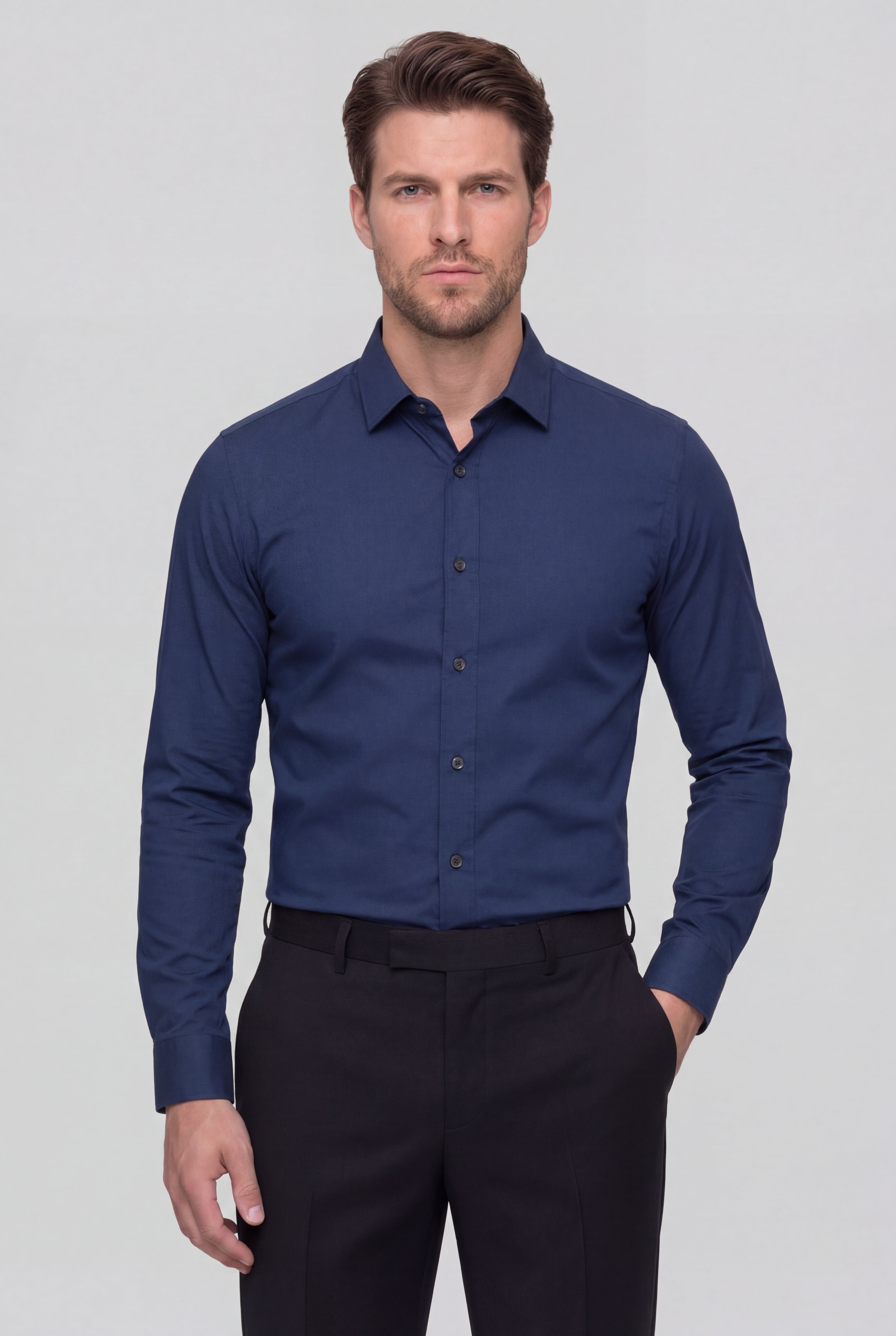 VAREXON DRESS SHIRT – HAZE BLUE