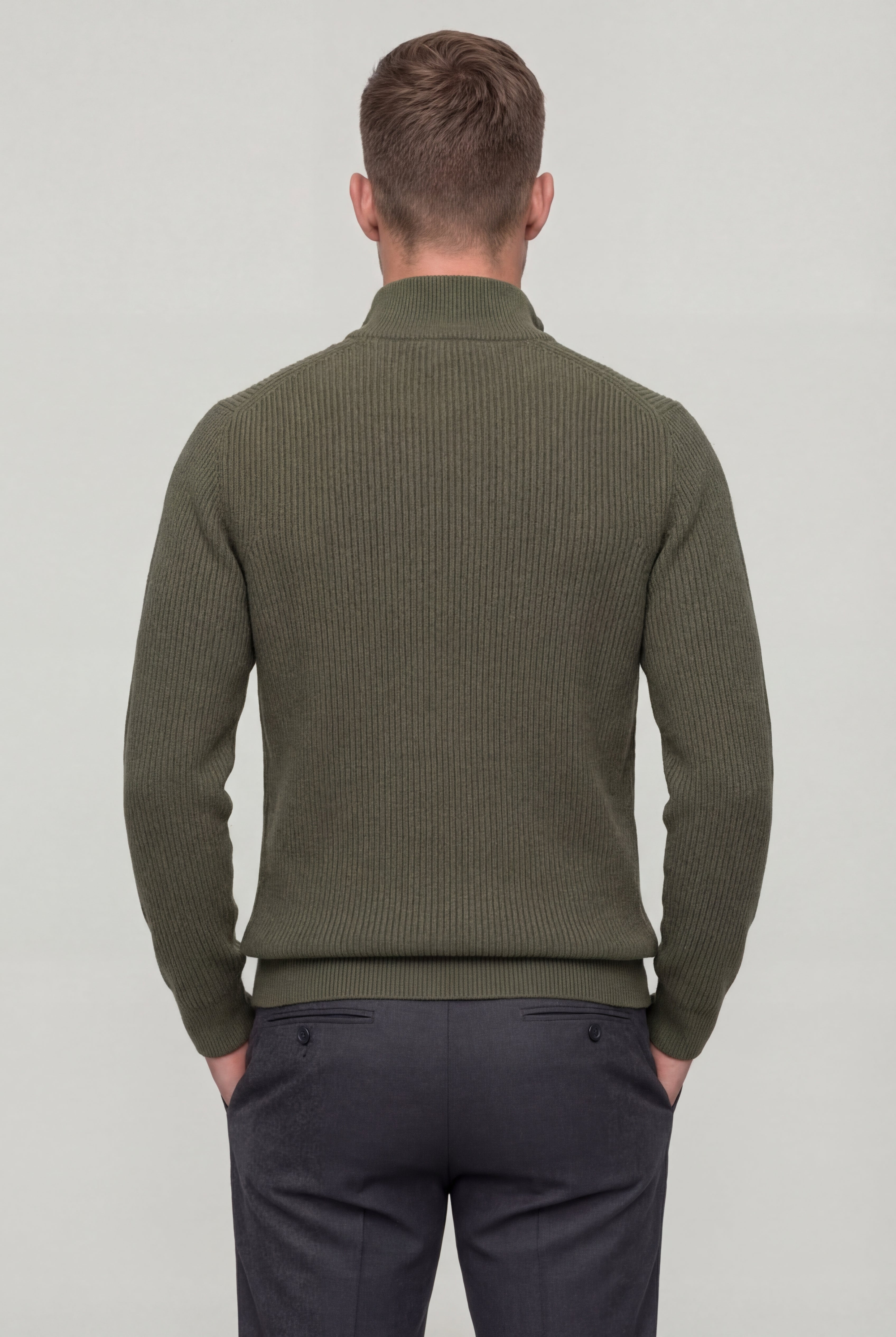 ARDENHOLT QUARTER-ZIP SWEATER – GREEN