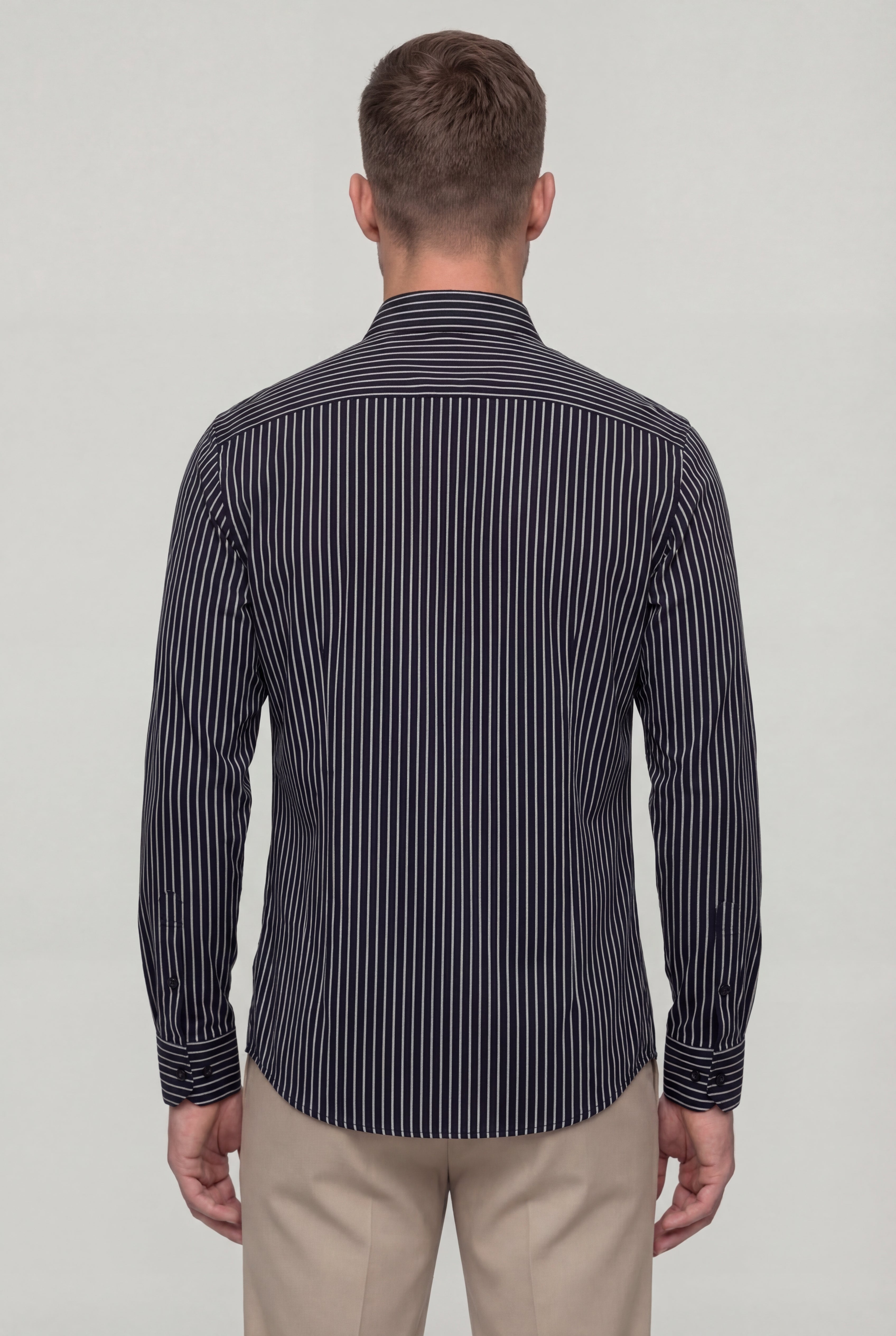 STRAVEN STRIPED SHIRT – BLACK