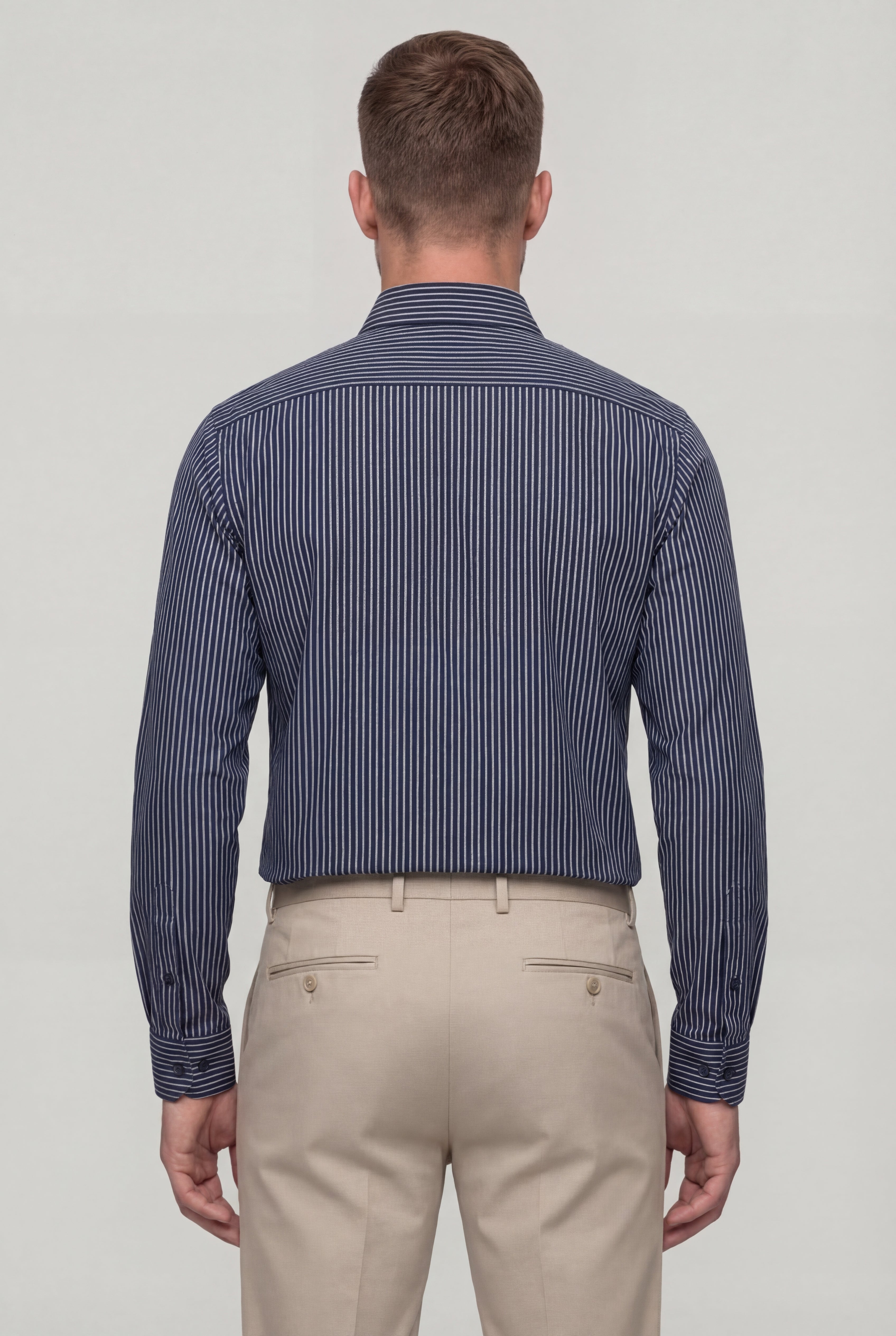 STRAVEN STRIPED SHIRT – NAVY