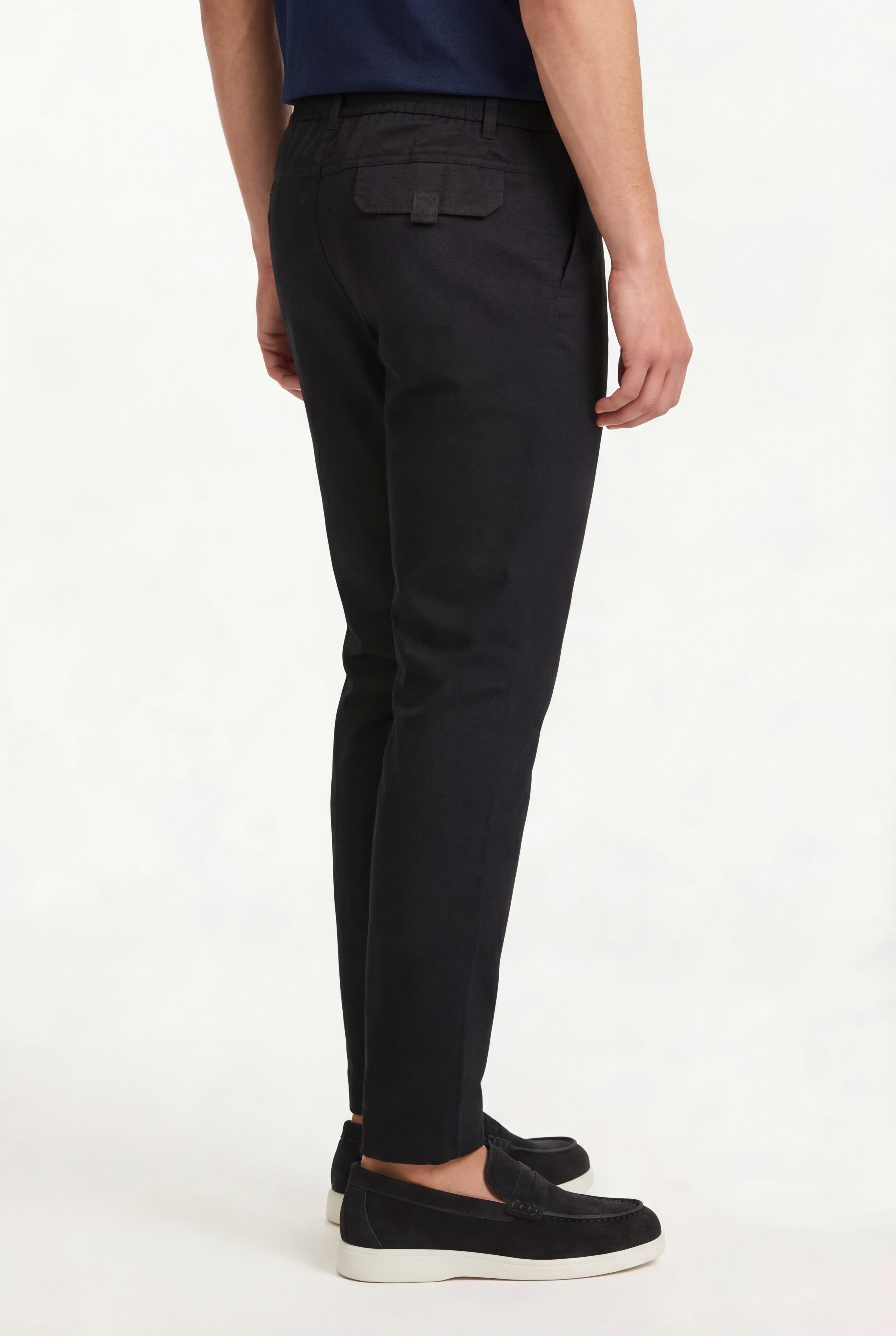 ALVERIO COTTON TROUSERS – BLACK