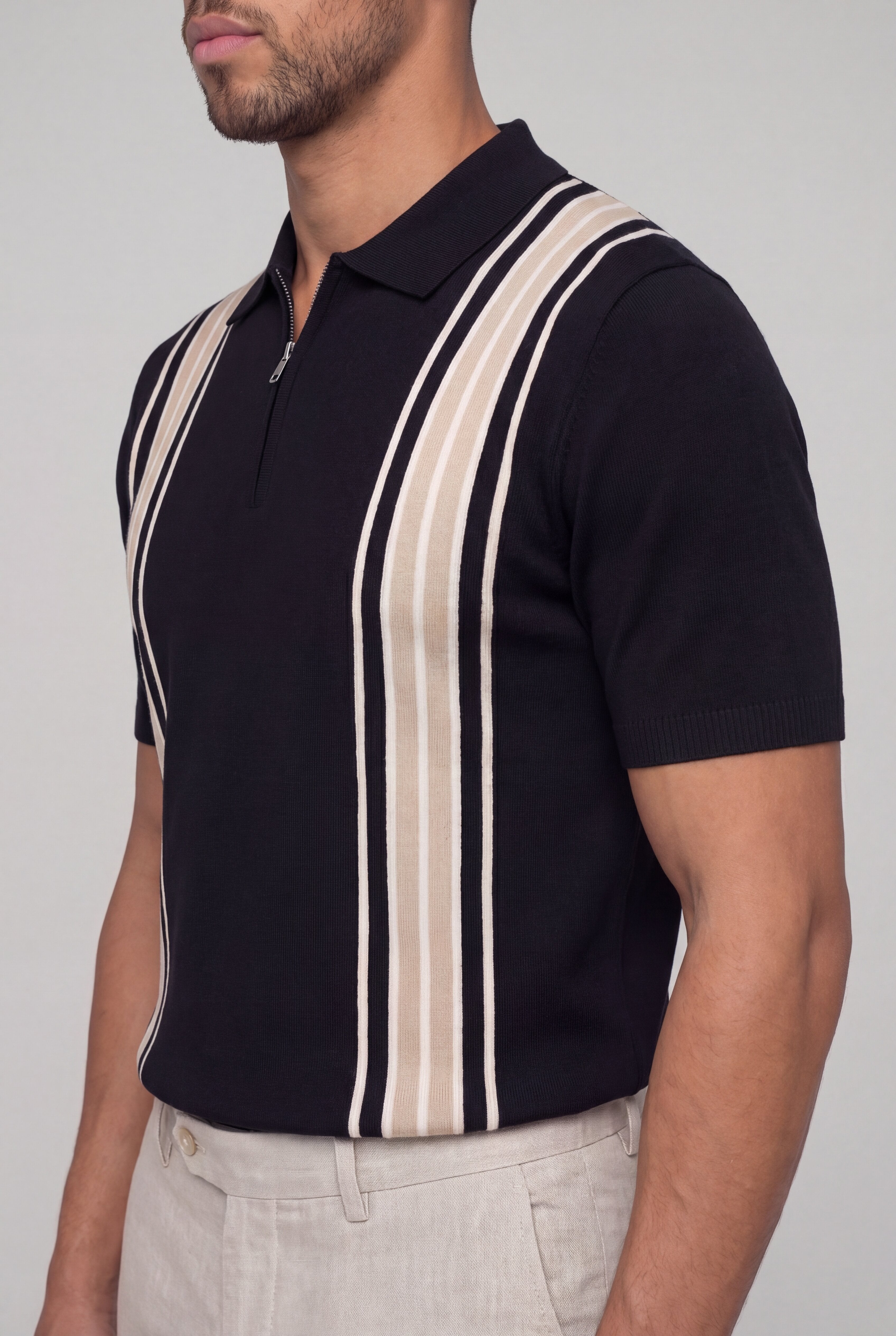 VIREX ZIP POLO – BLACK