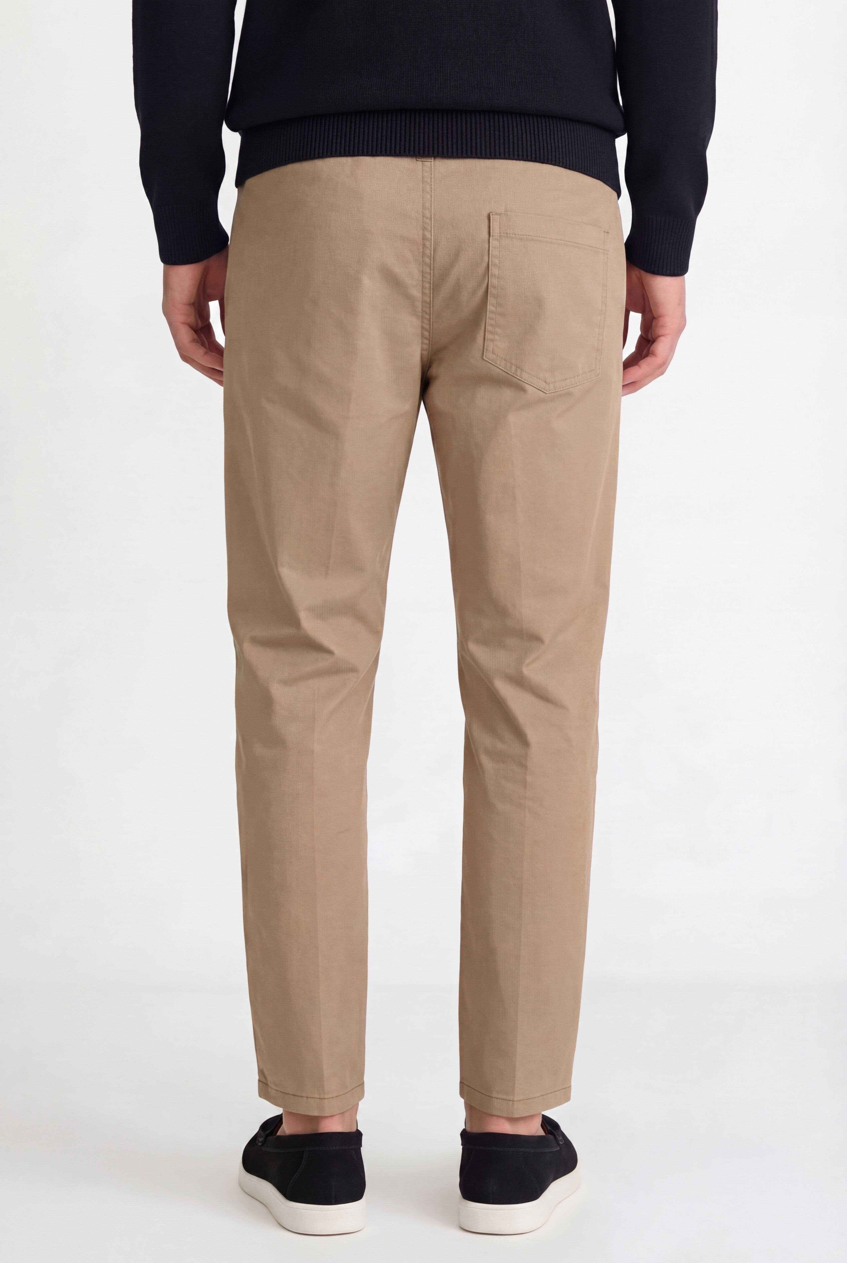 ALVERIO COTTON TROUSERS – KHAKI