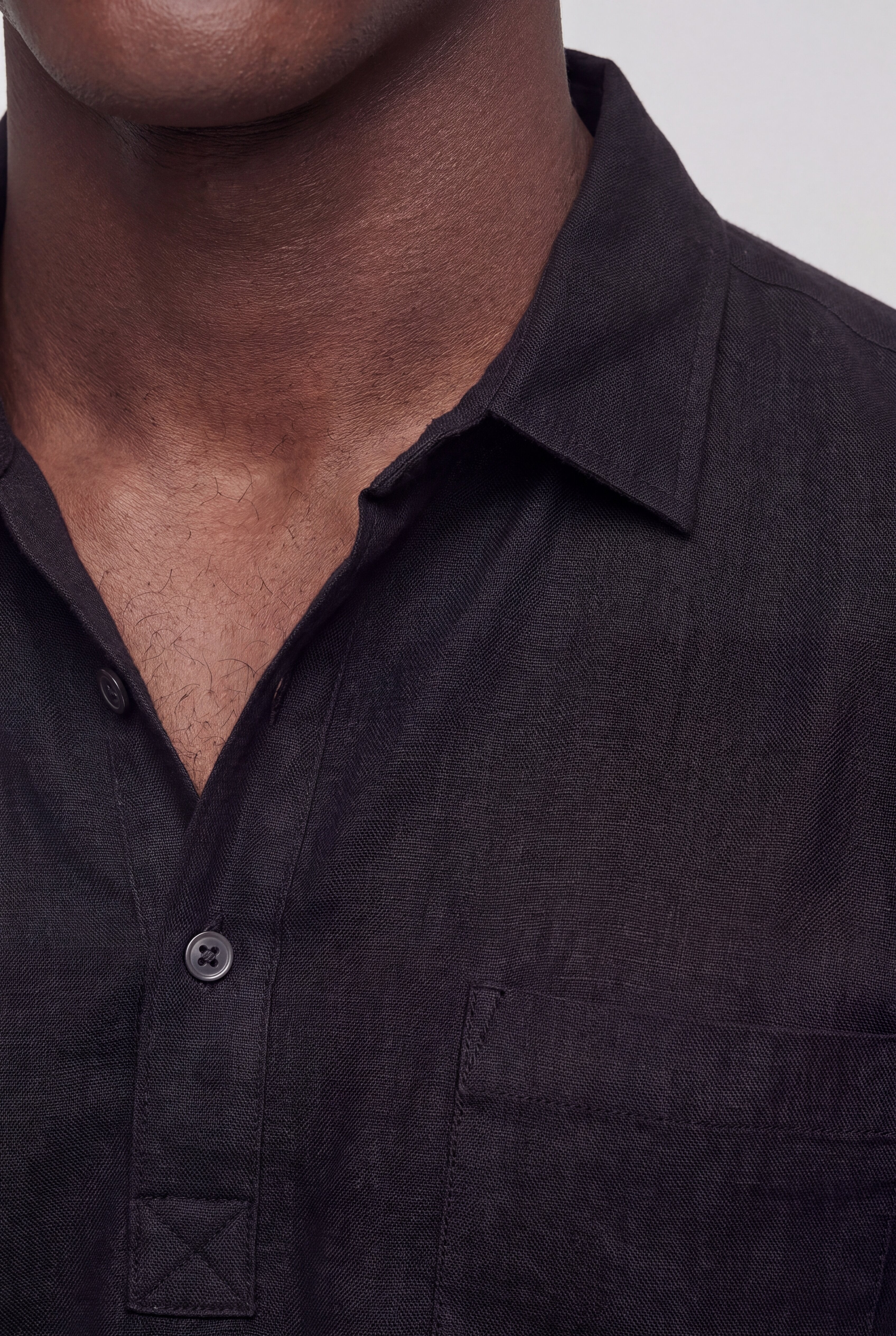 KRYNDEL LINEN SHIRT – BLACK