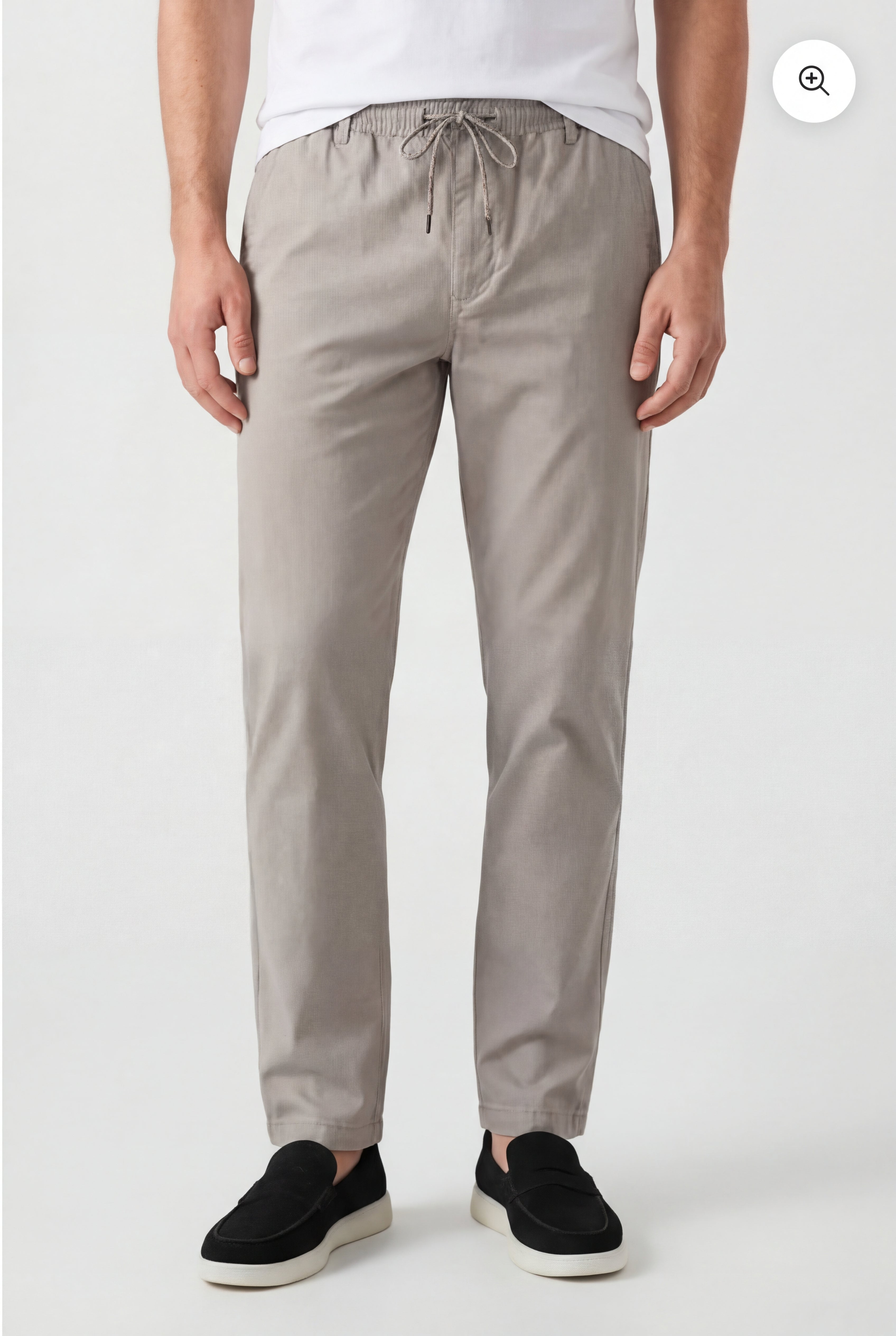ALVERIO COTTON TROUSERS – STONE