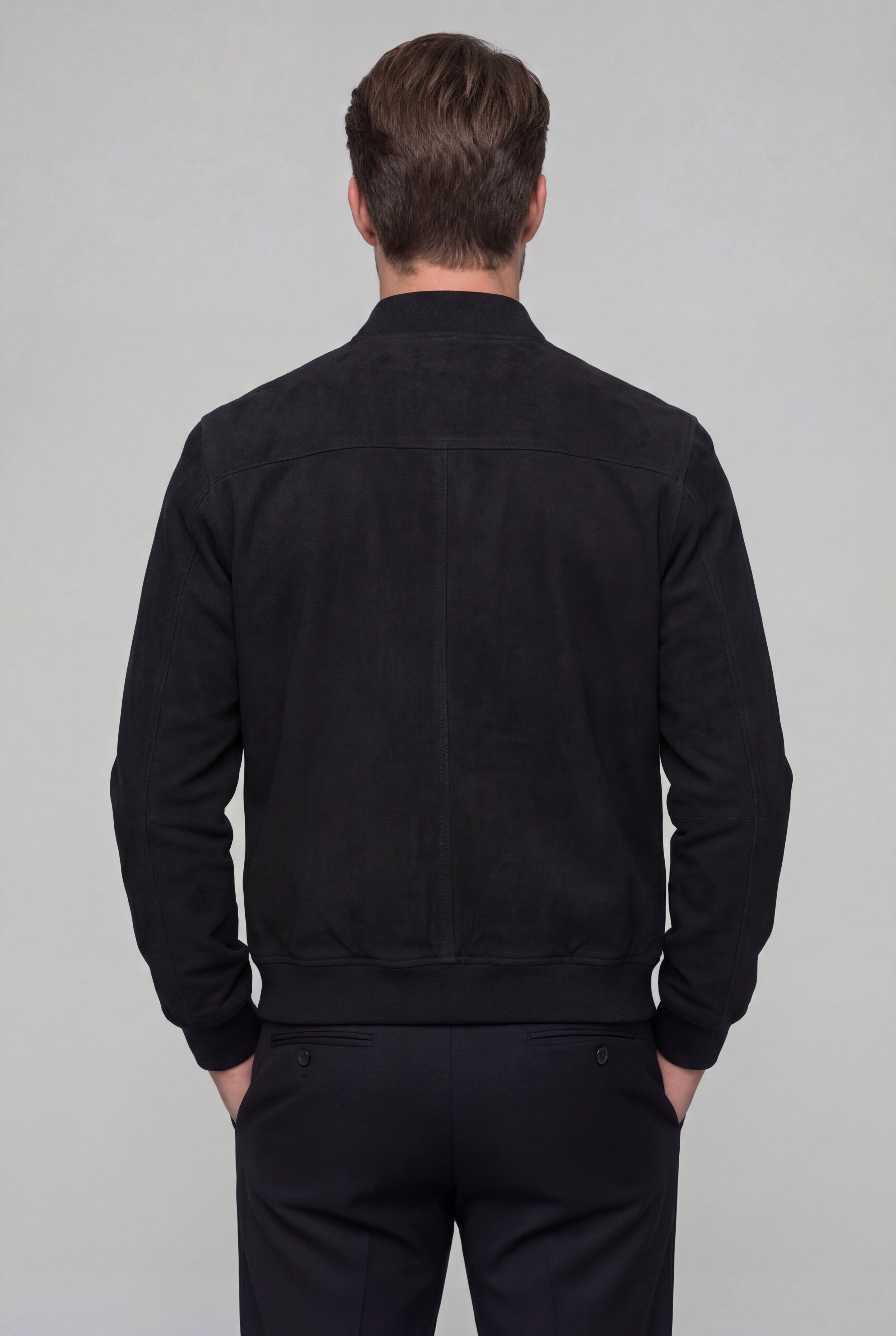 ARVANE SUEDE BOMBER JACKET – BLACK