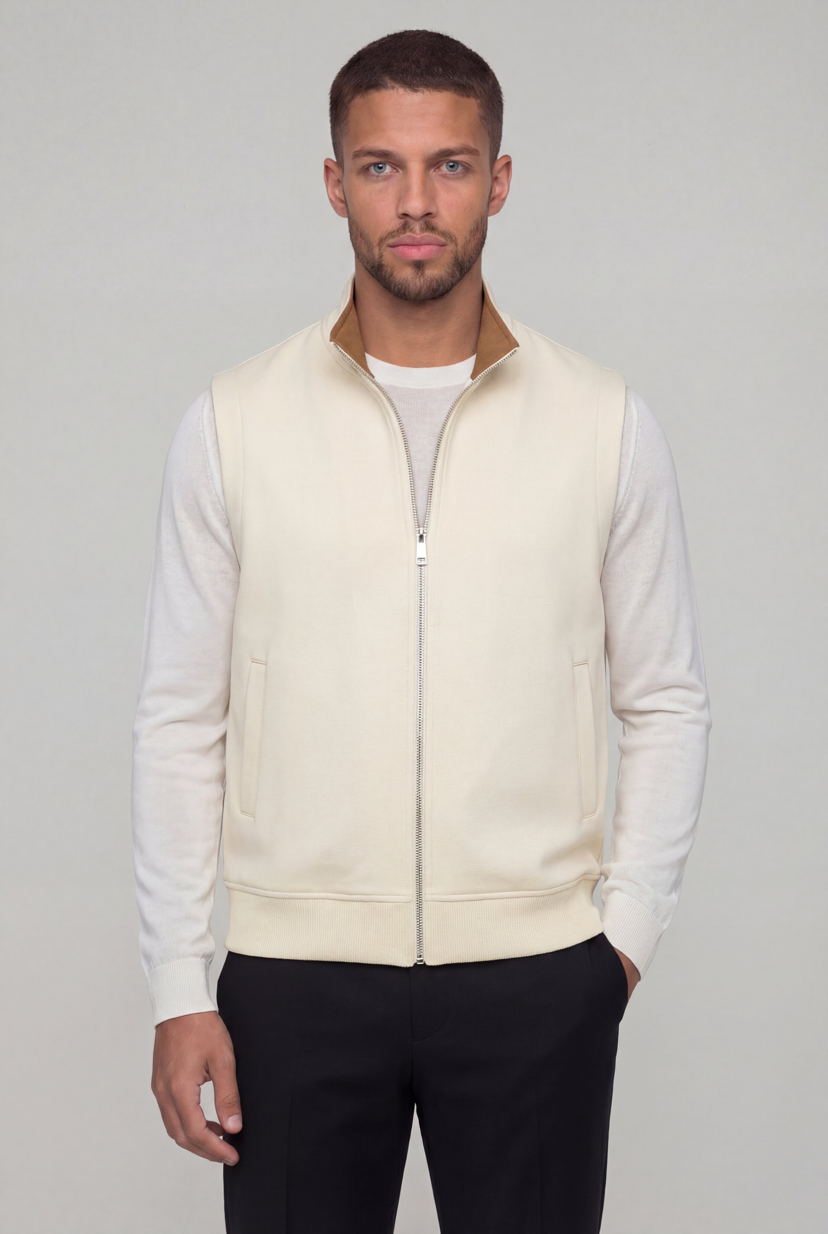 ARVETTO ZIP VEST – APRICOT