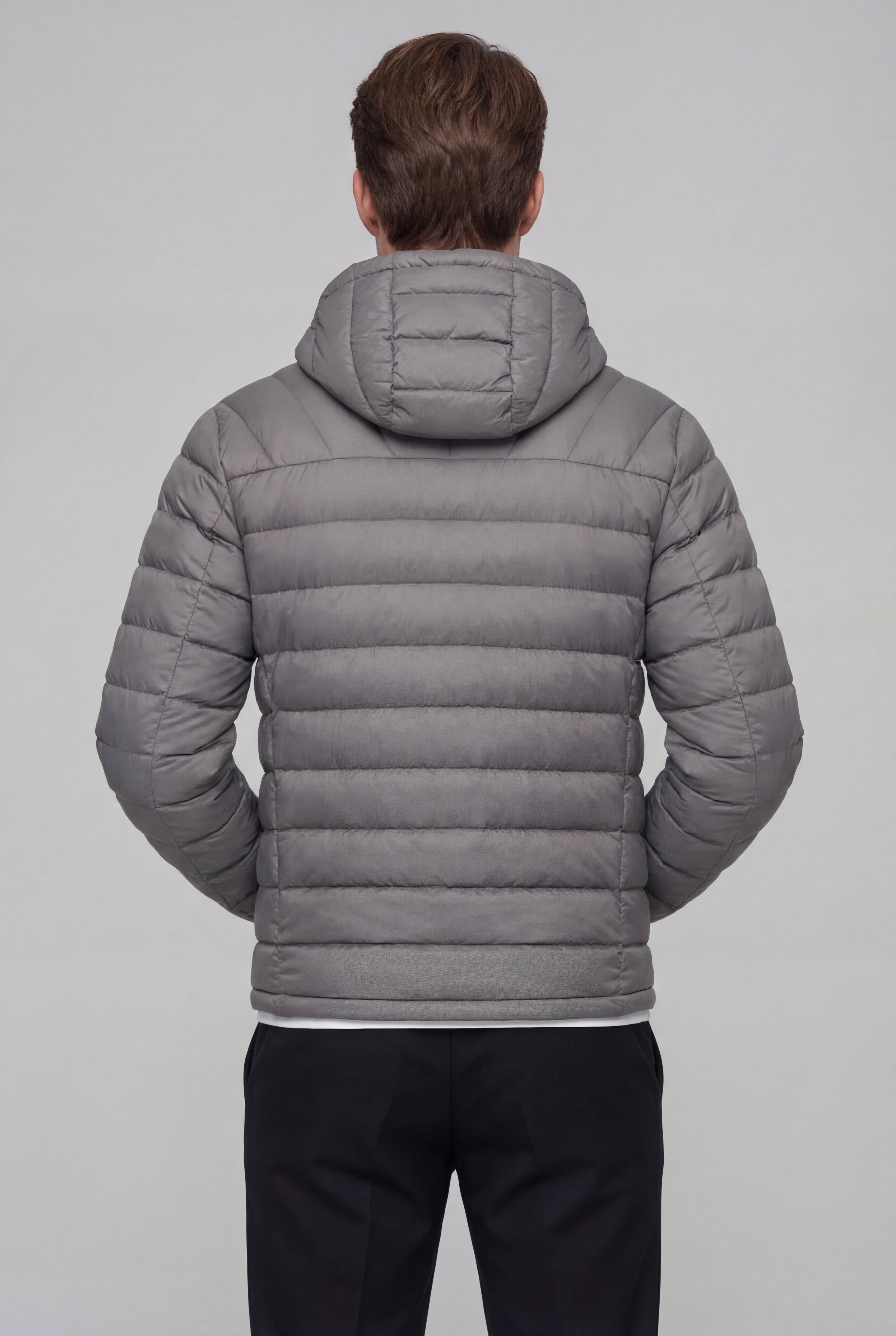 AUREX LIGHTWEIGHT PUFFER JACKET – GRAY