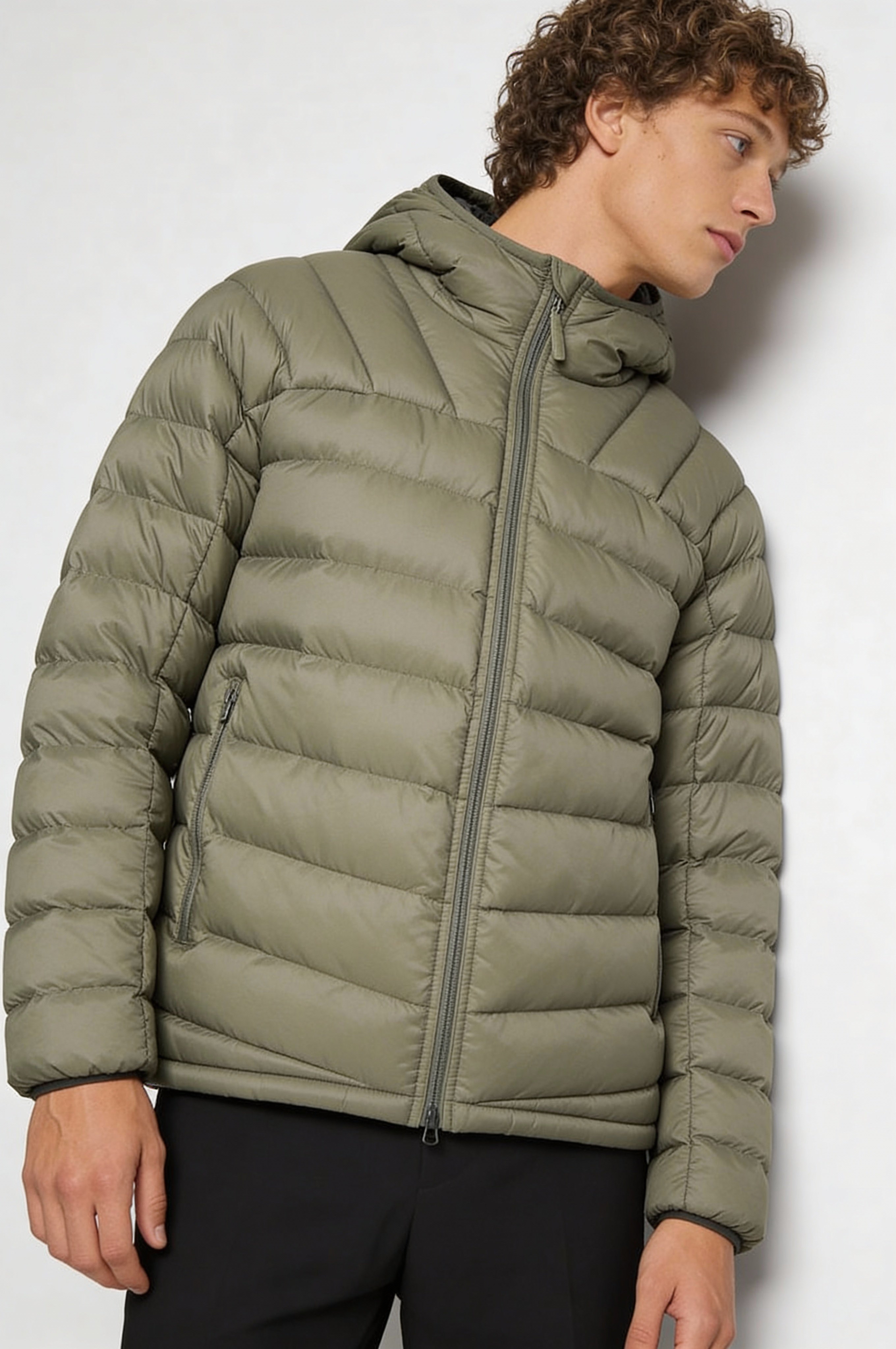 AUREX LIGHTWEIGHT PUFFER JACKET – OLIVE