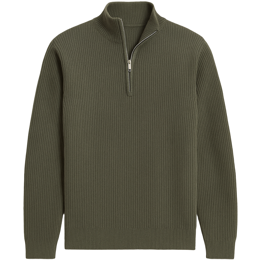 ARDENHOLT QUARTER-ZIP SWEATER – GREEN