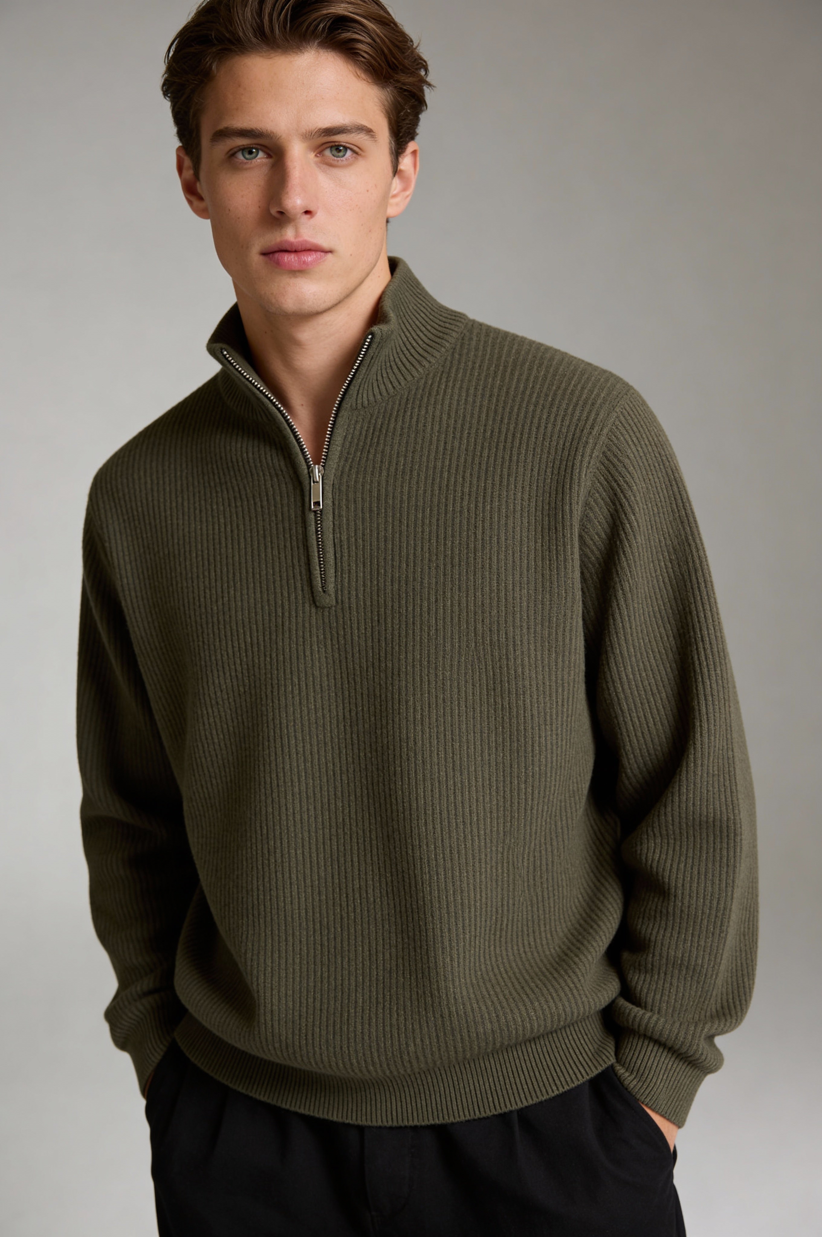 Ardenholt Quarter-Zip Sweater – Green