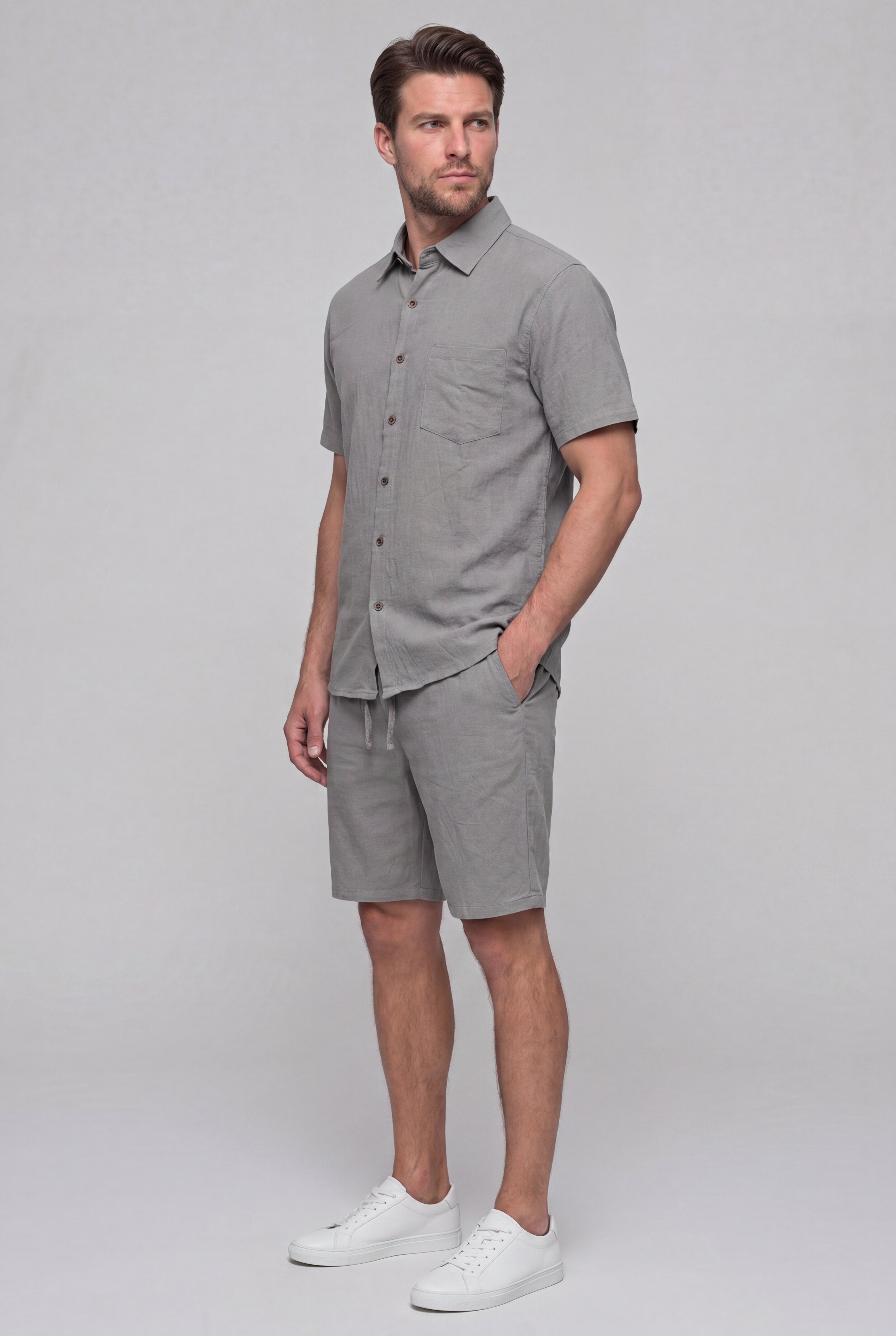 BRAVELLO LINEN SET – GRAY