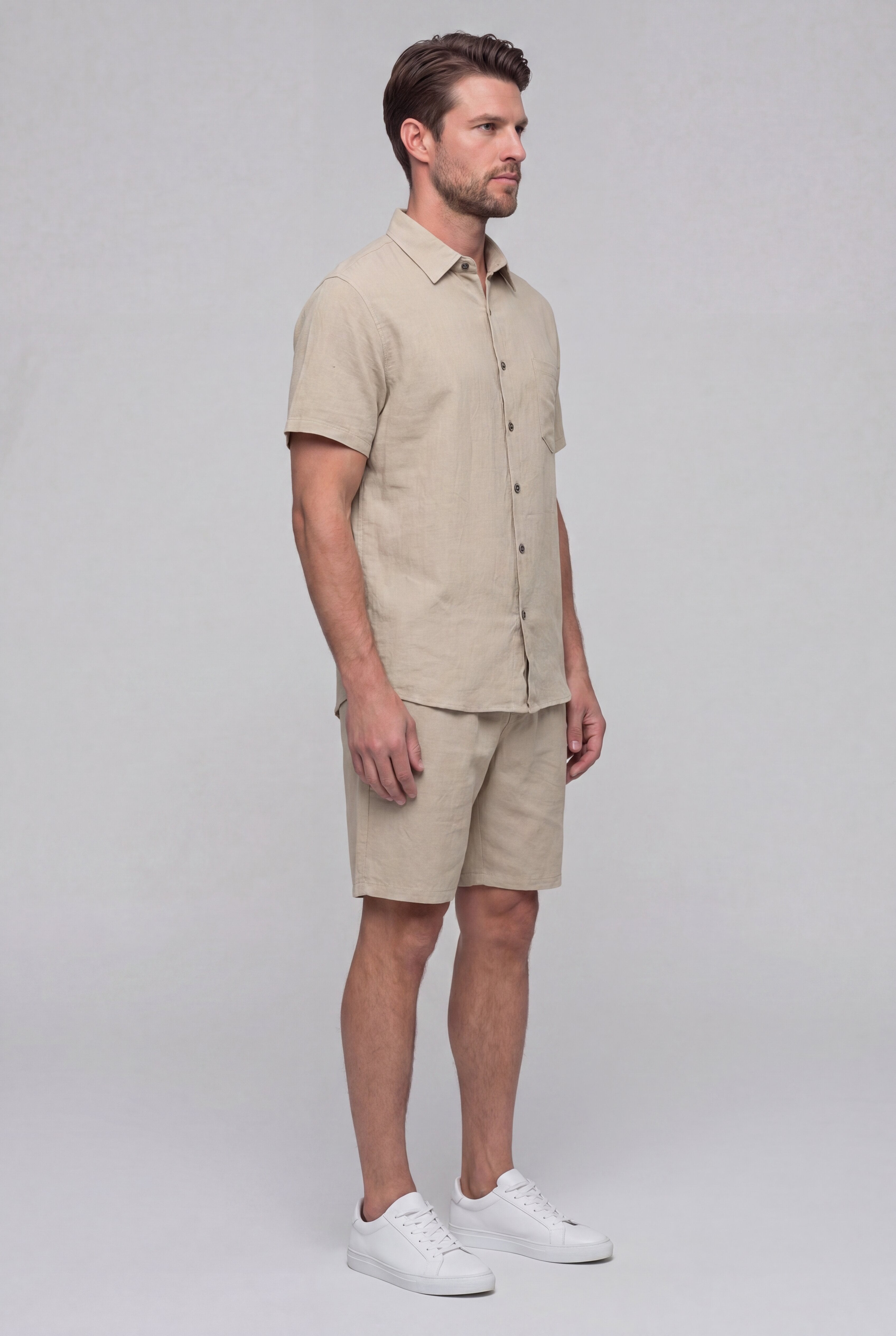 BRAVELLO LINEN SET – KHAKI