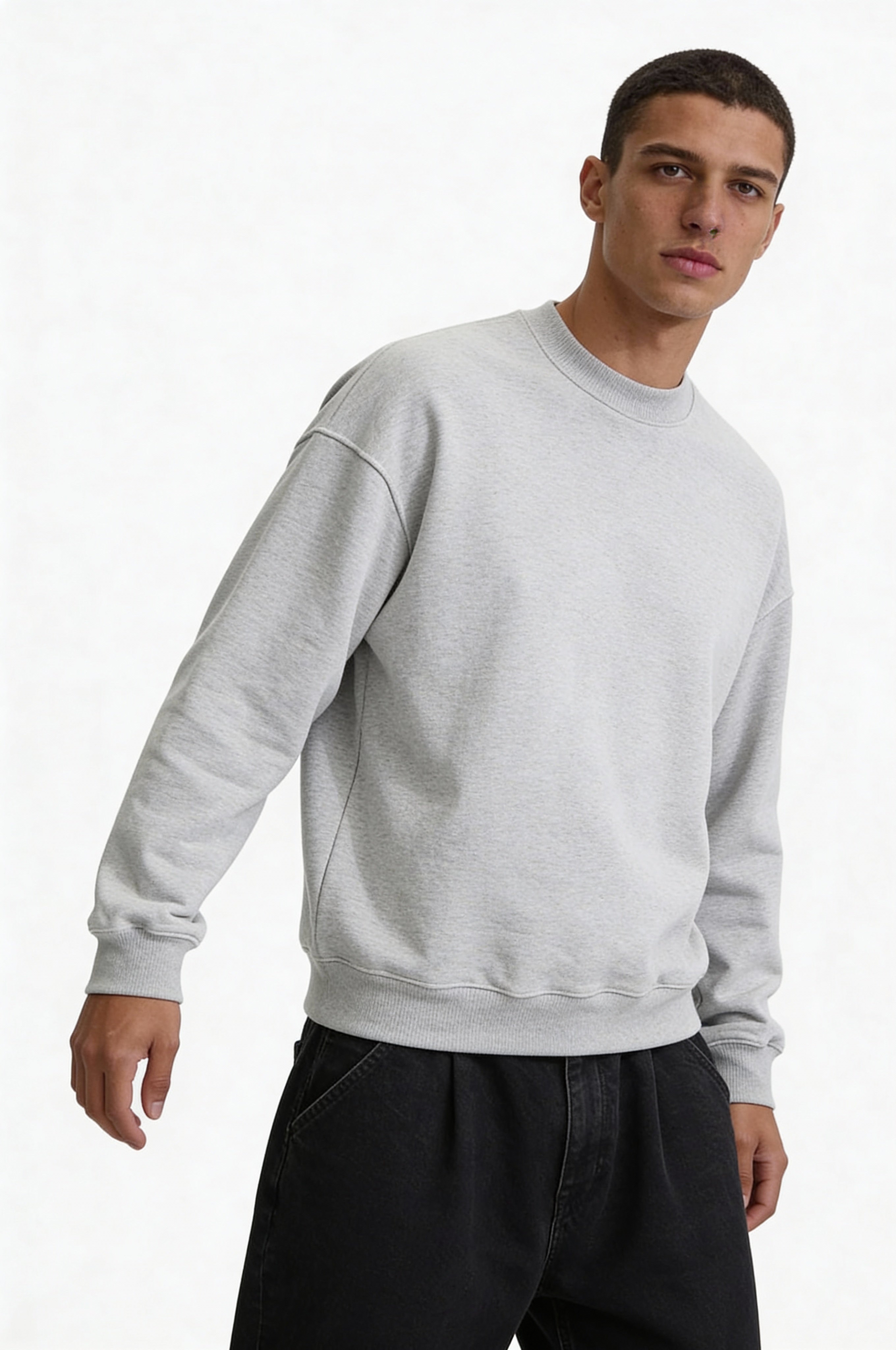 CALDERON CLASSIC SWEATER – GRAY
