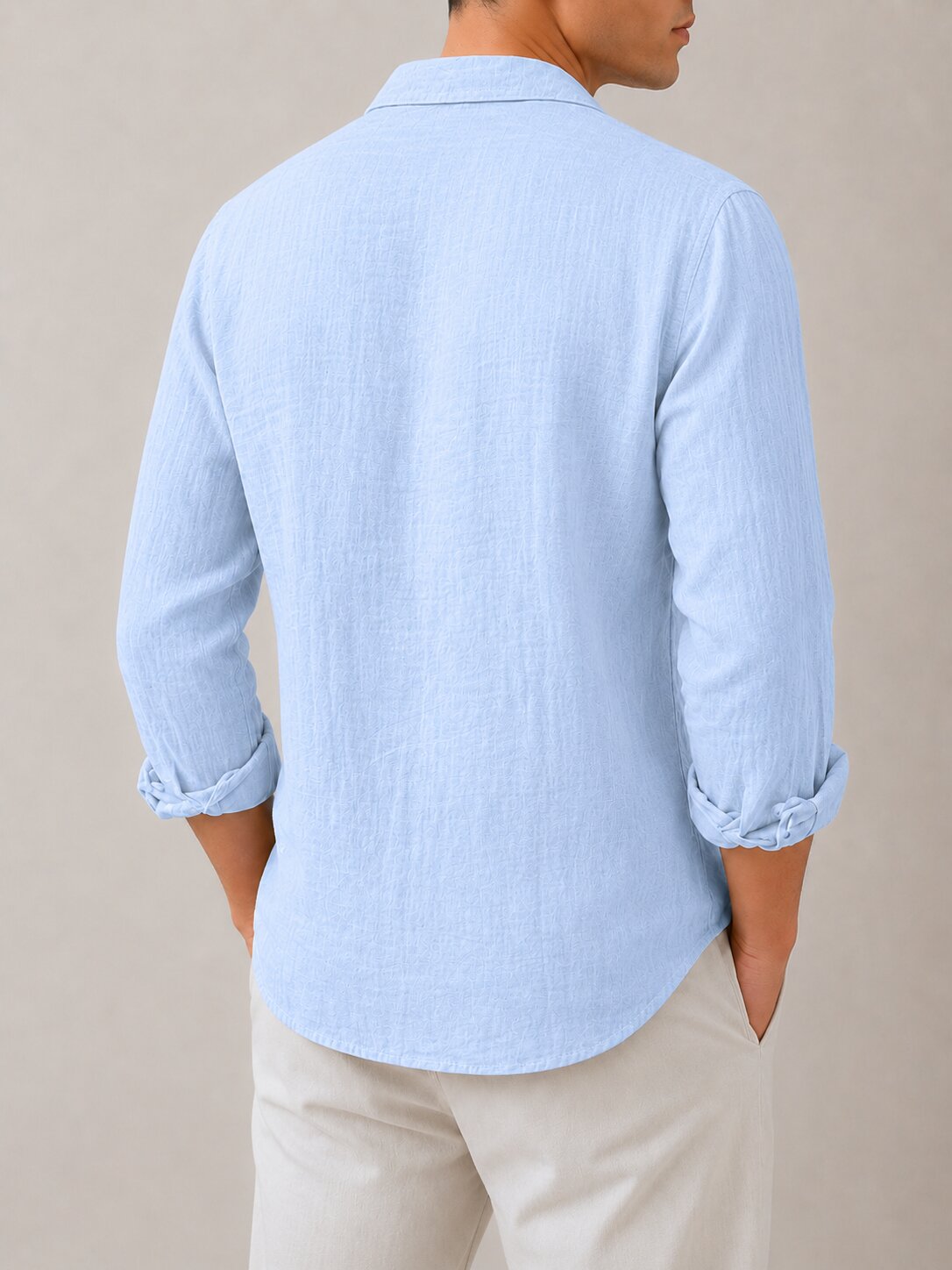 CALVIRO LINEN SHIRT – LIGHT BLUE