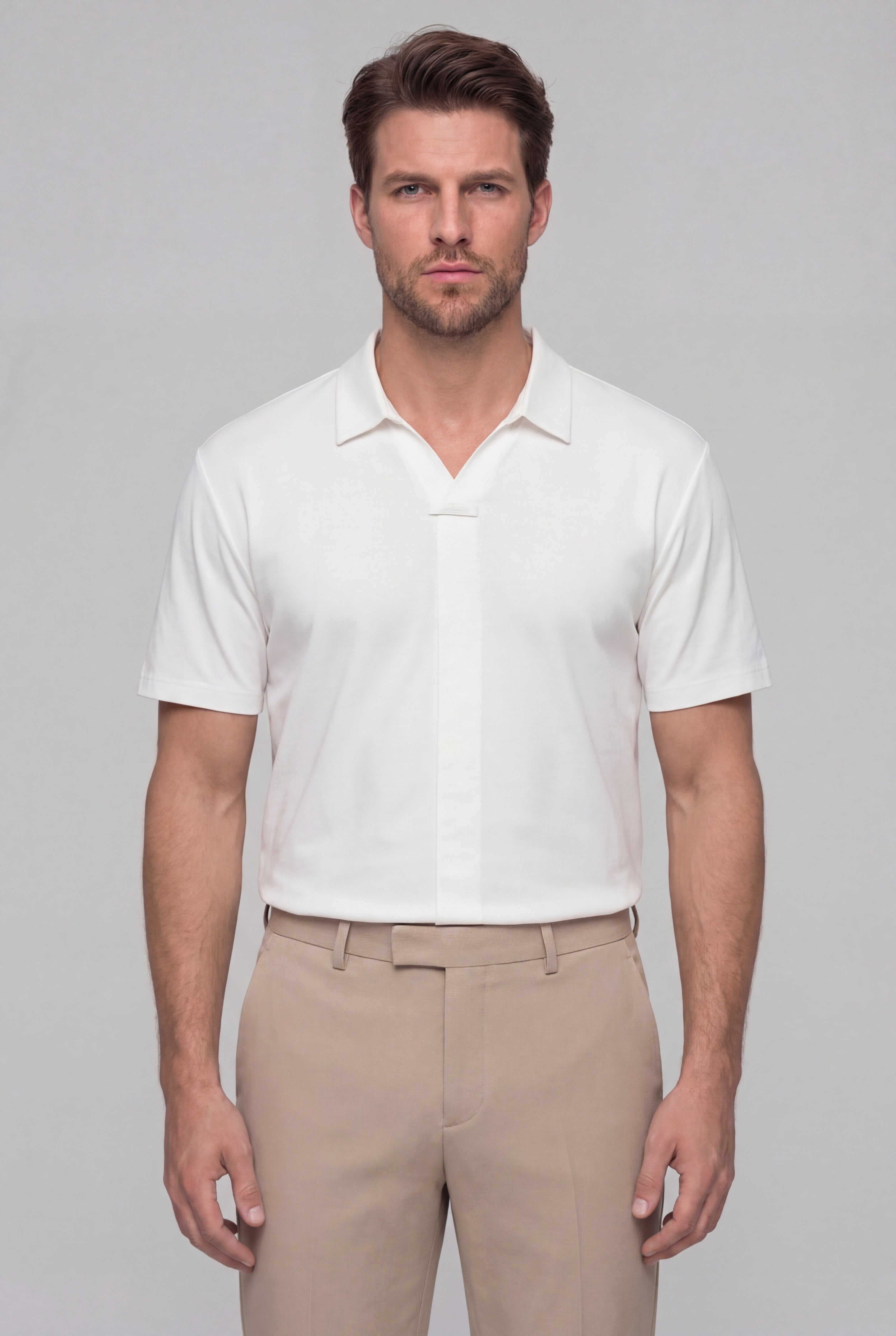 CAVERO ANTI-WRINKLE SHIRT – WHITE