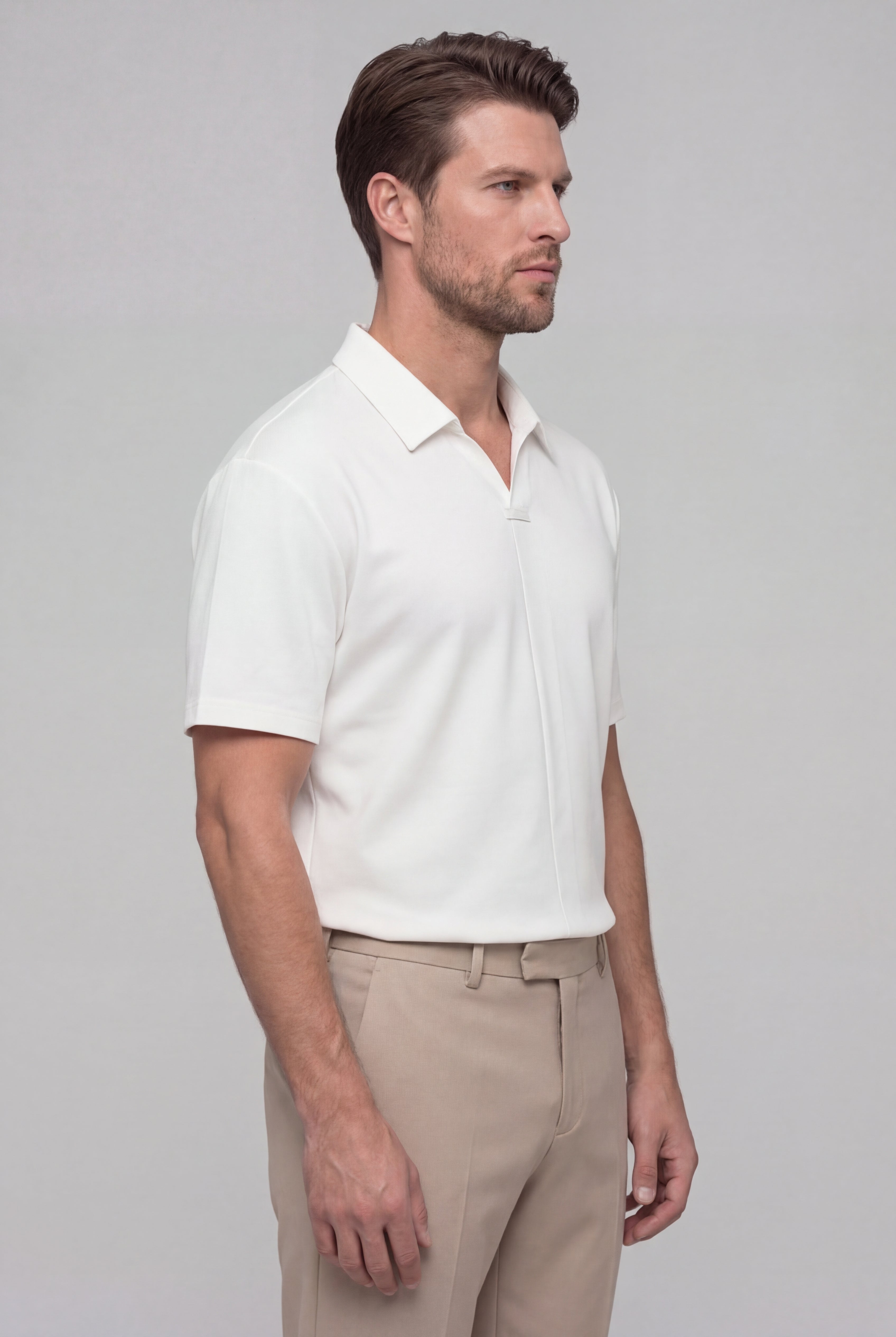 CAVERO ANTI-WRINKLE SHIRT – WHITE