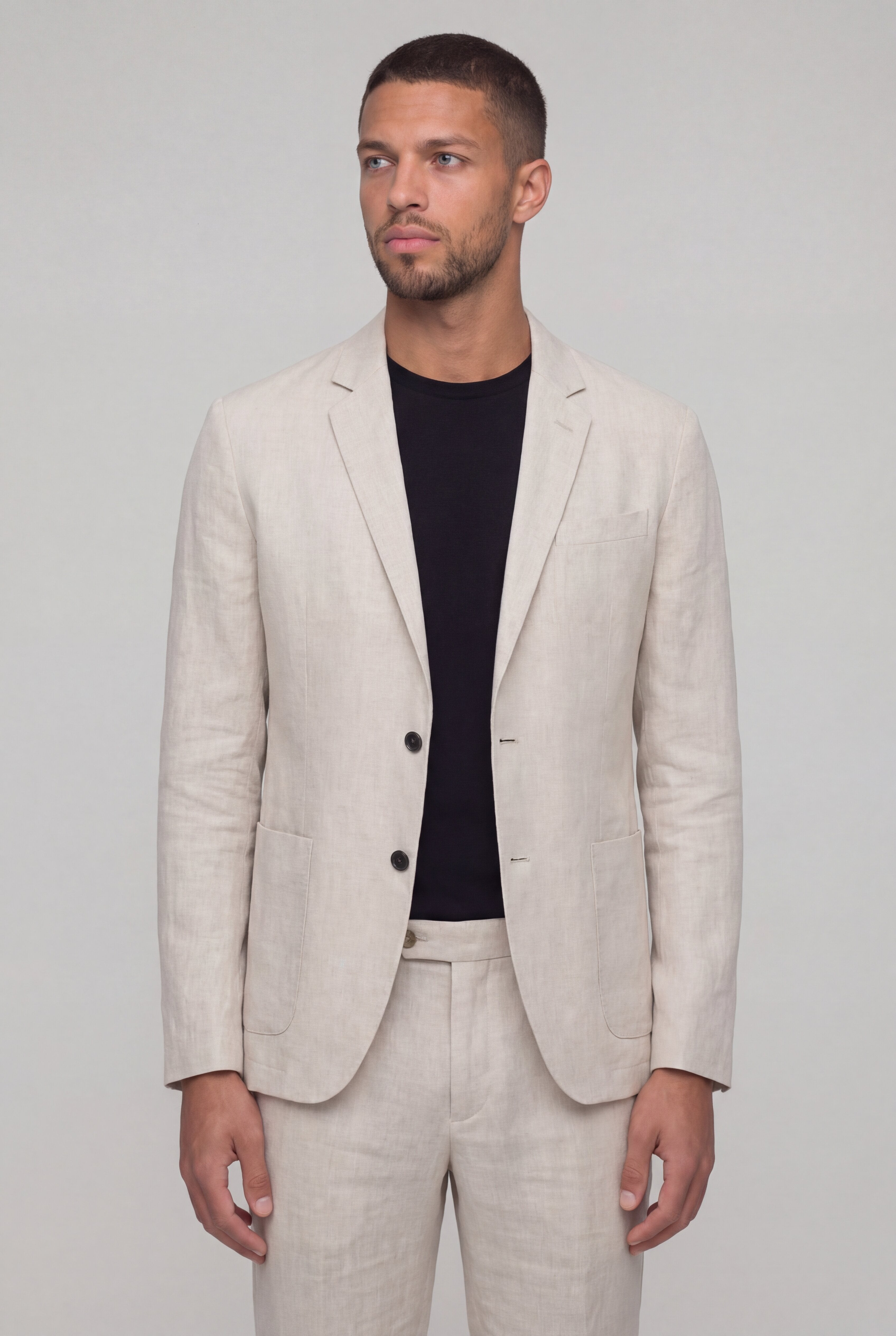 COLEQ LINEN SUIT SET – APRICOT