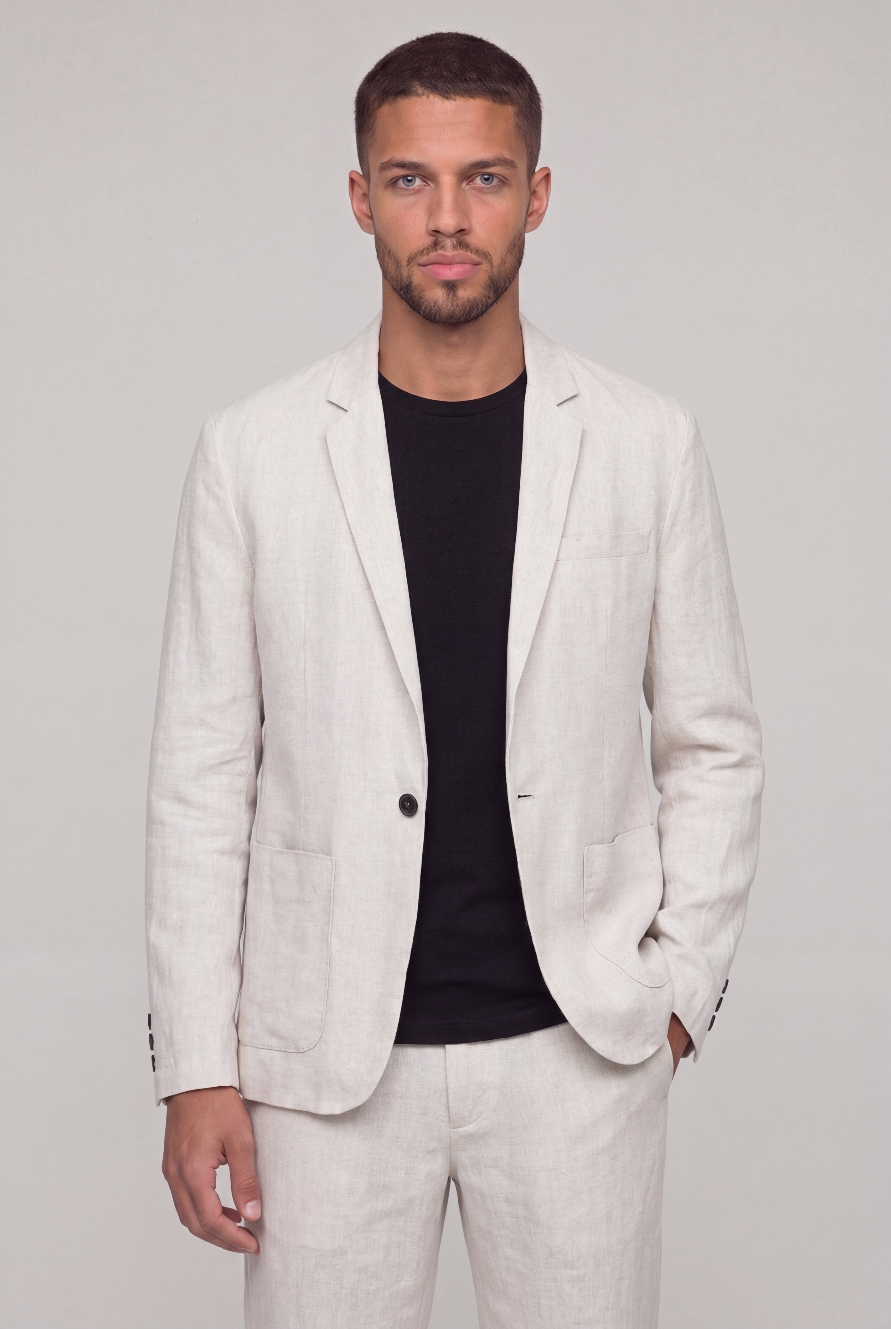 COLEQ LINEN SUIT SET – APRICOT
