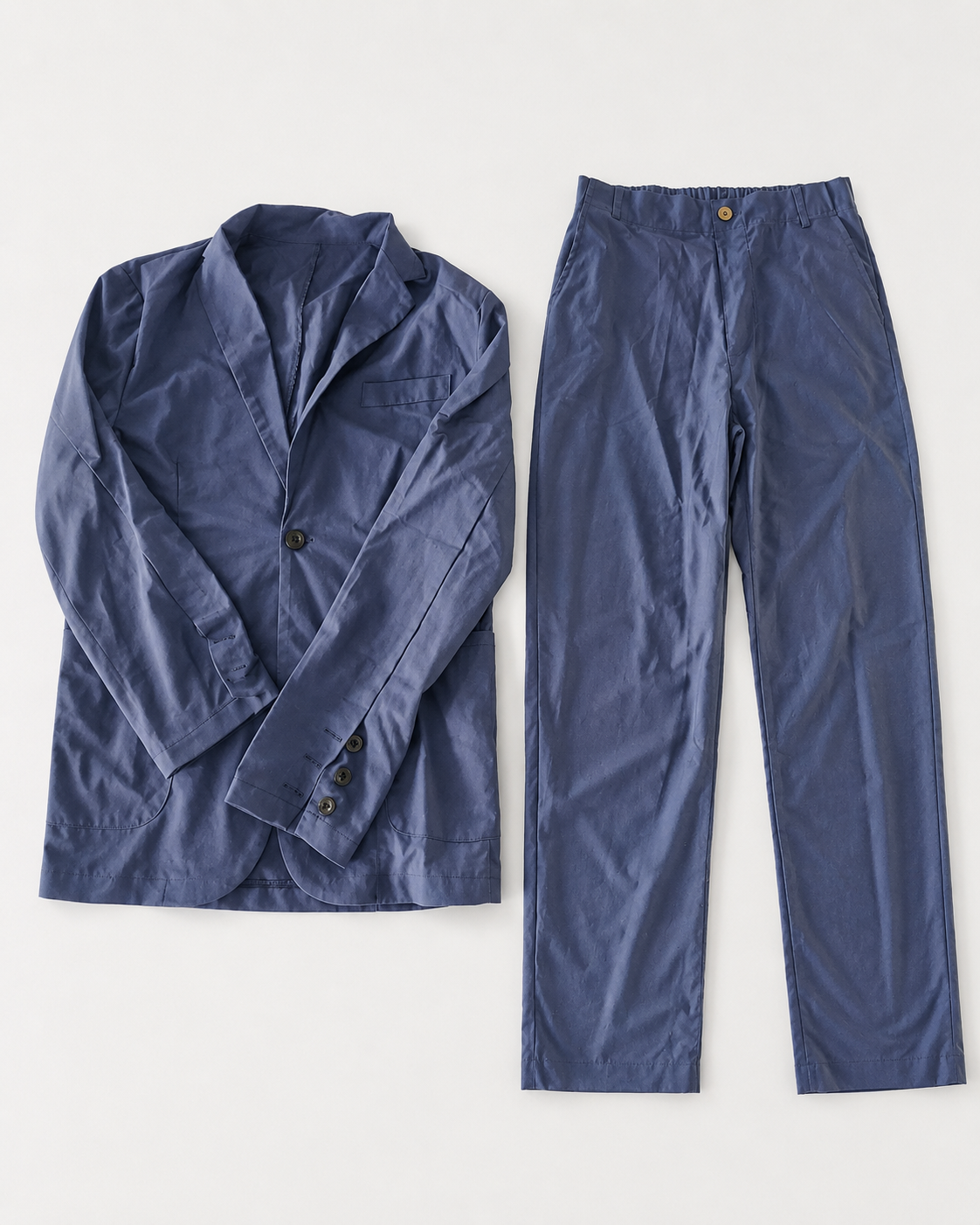 COLEQ LINEN SUIT SET – NAVY