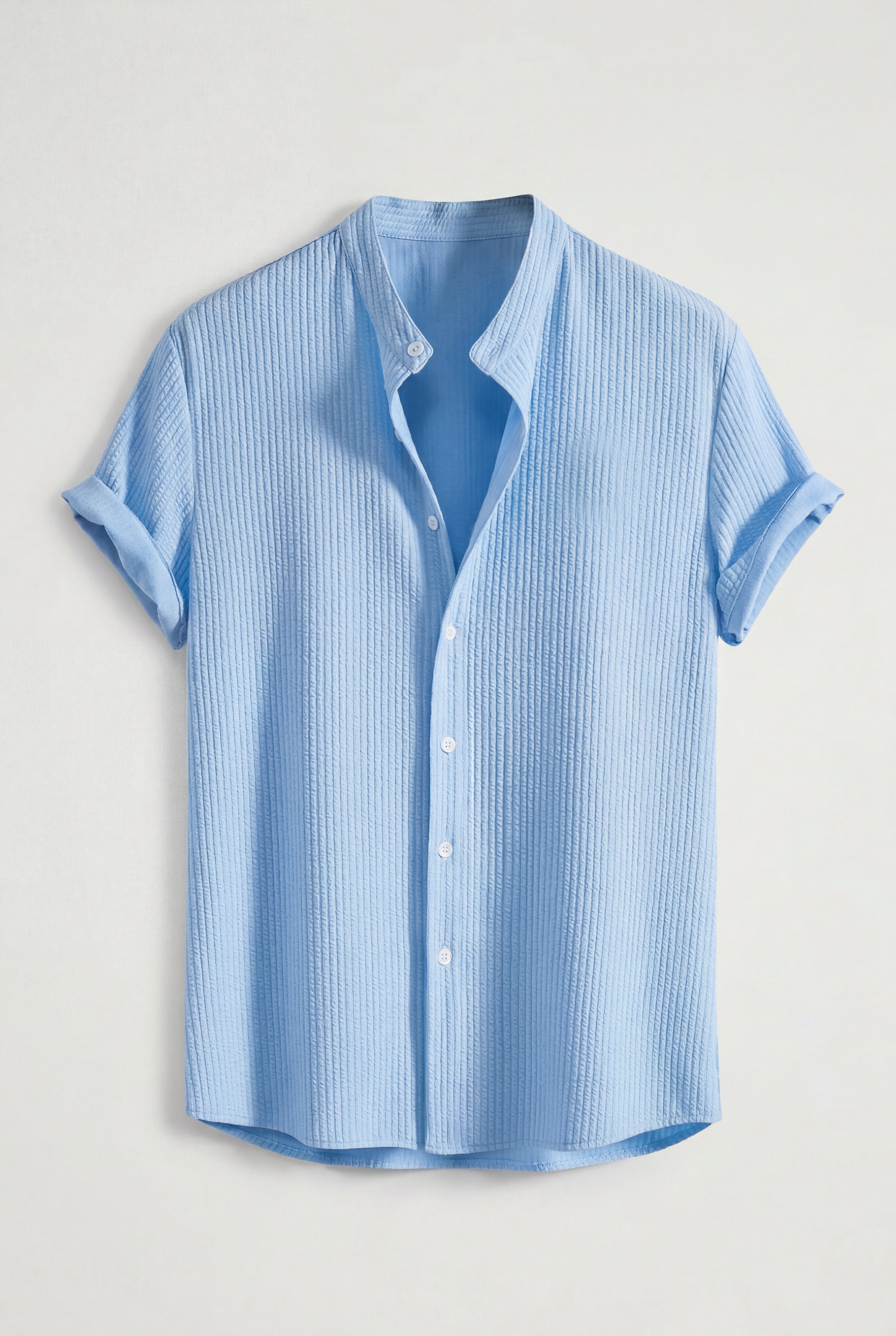 CYNTARO TEXTURED SHIRT – BLUE